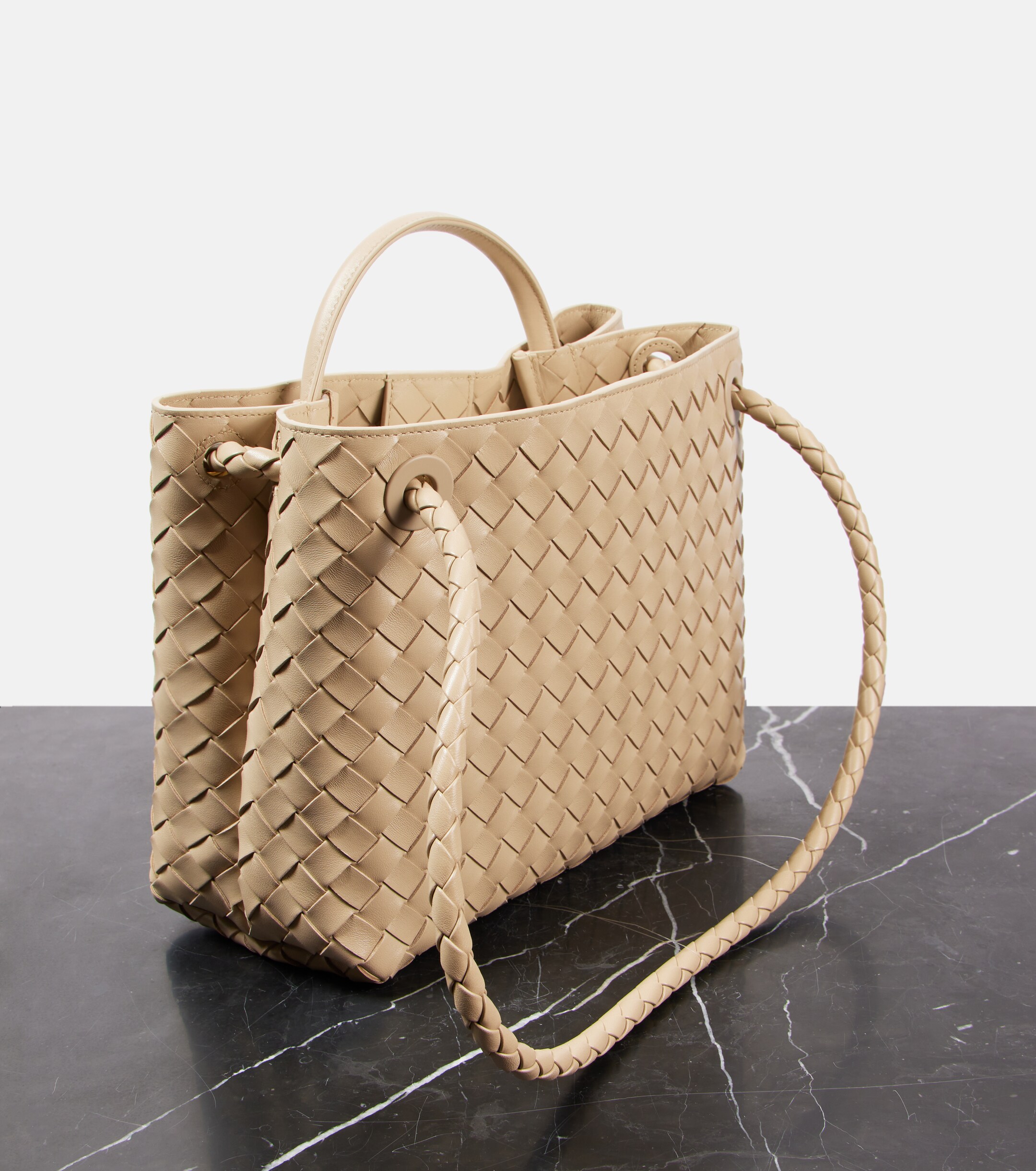 Bottega Veneta Andiamo Intrecciato Medium leather tote bag