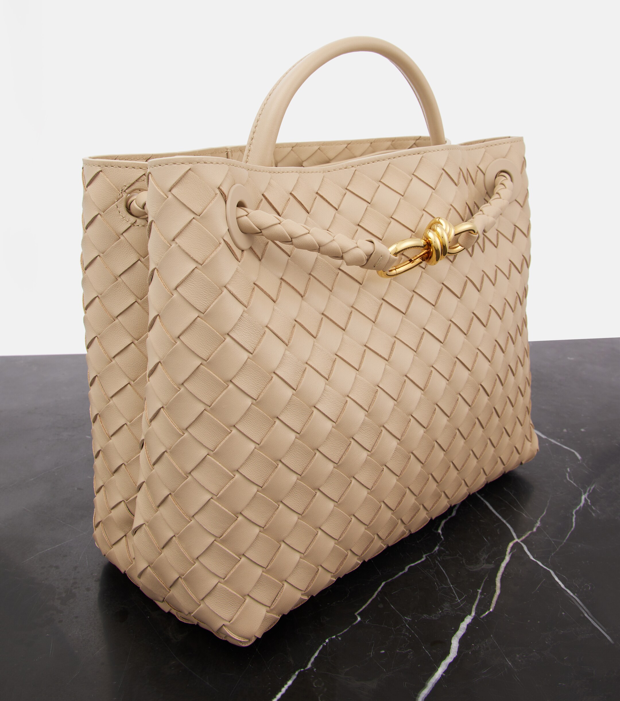Bottega Veneta Andiamo Intrecciato Medium leather tote bag