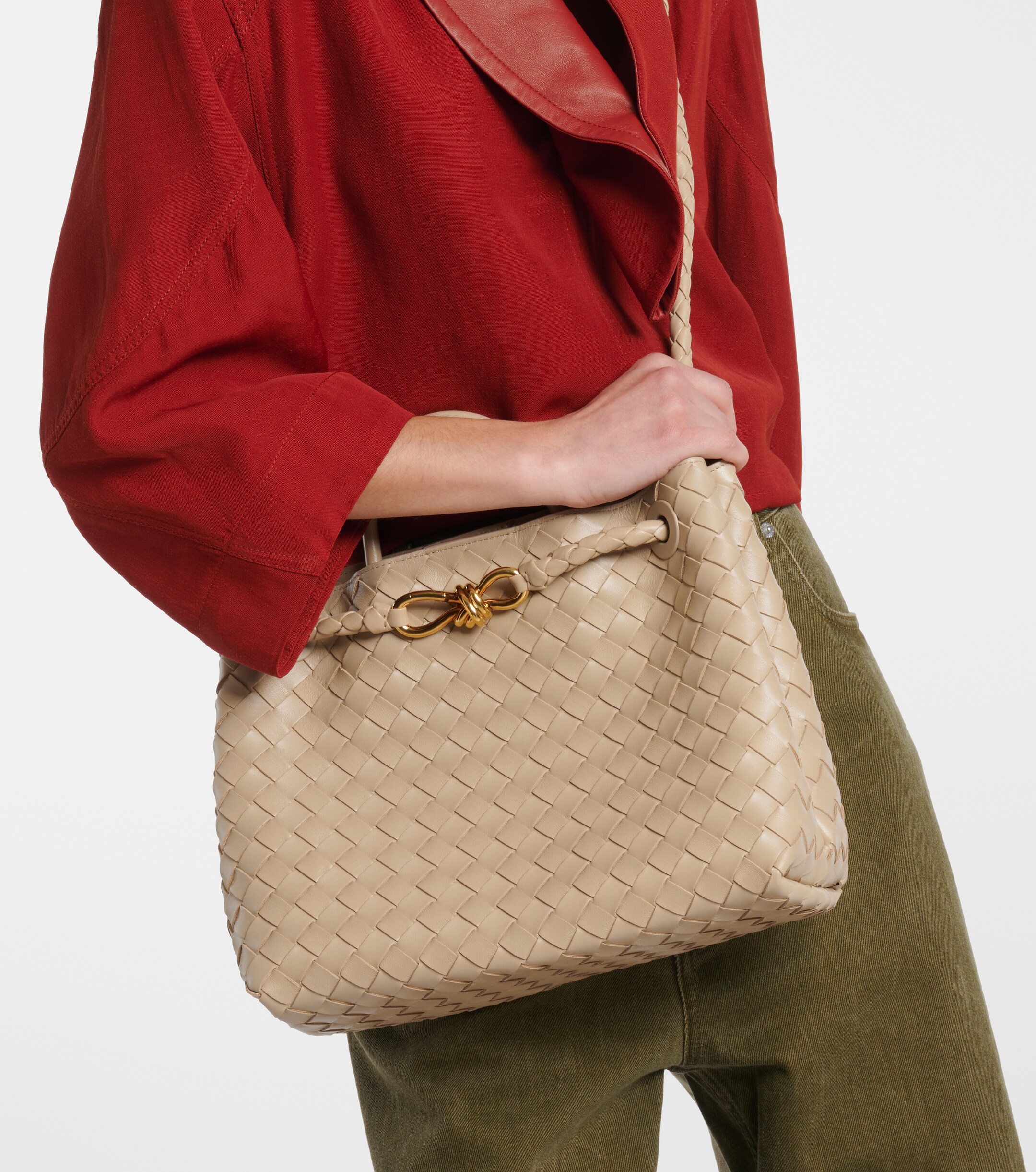 Bottega Veneta Andiamo Intrecciato Medium leather tote bag