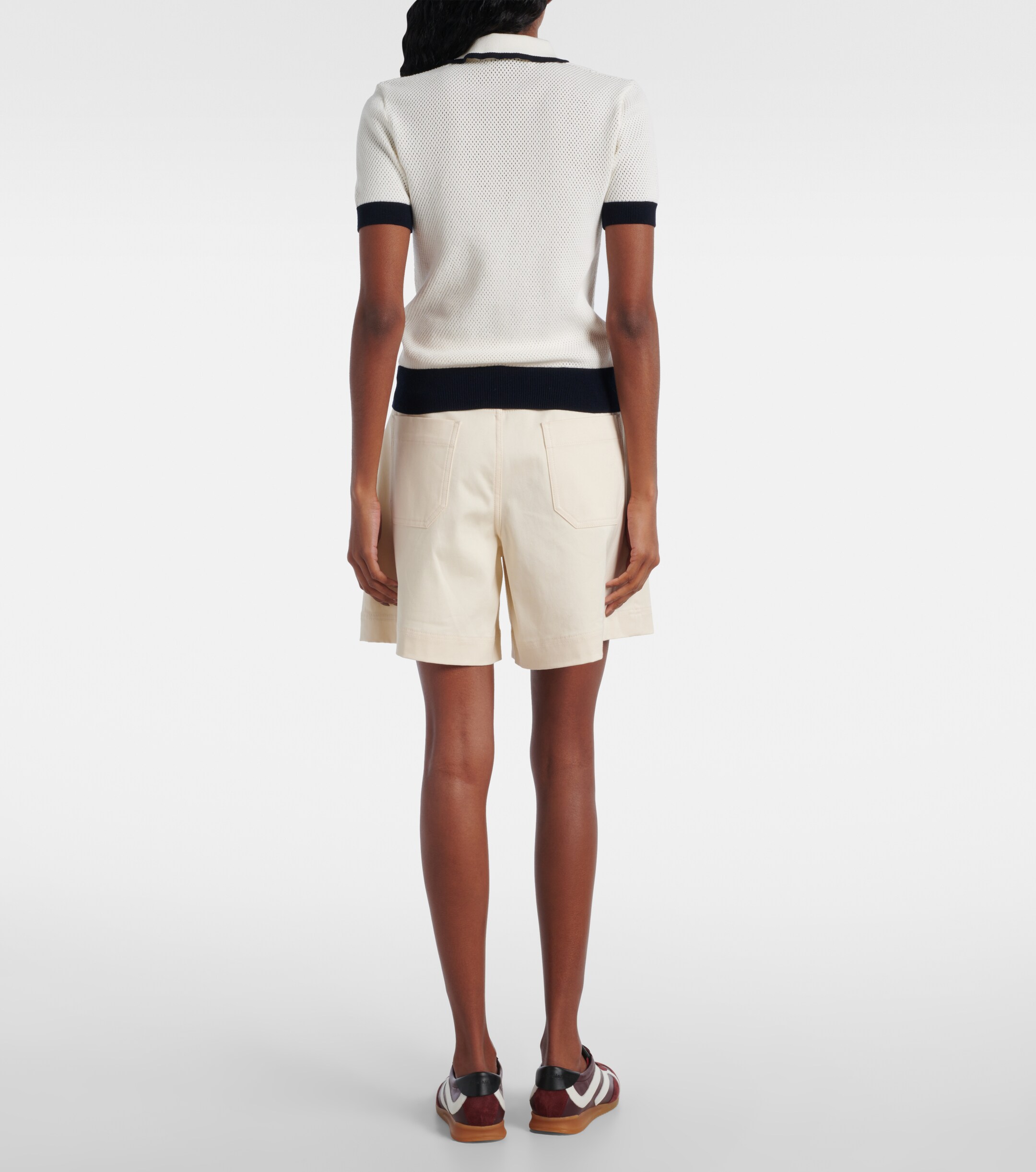 Tory Burch Open-knit polo shirt