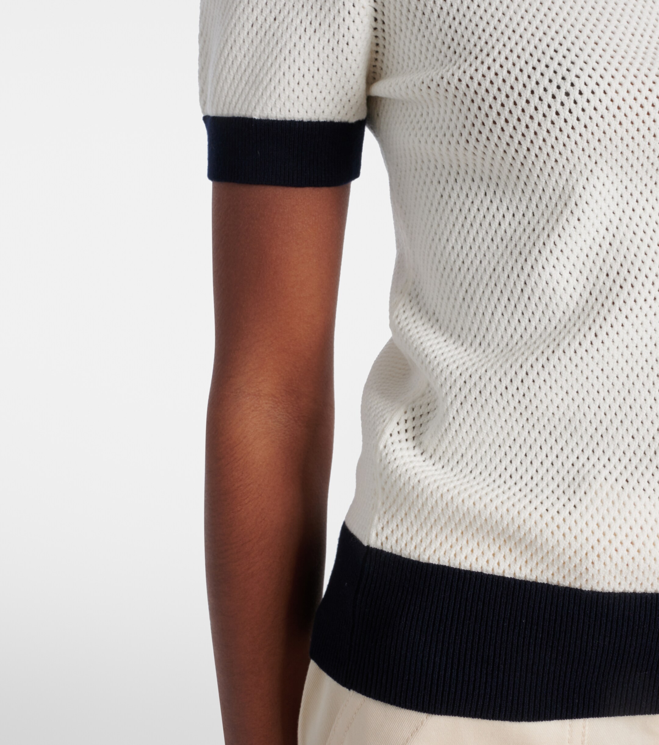 Tory Burch Open-knit polo shirt