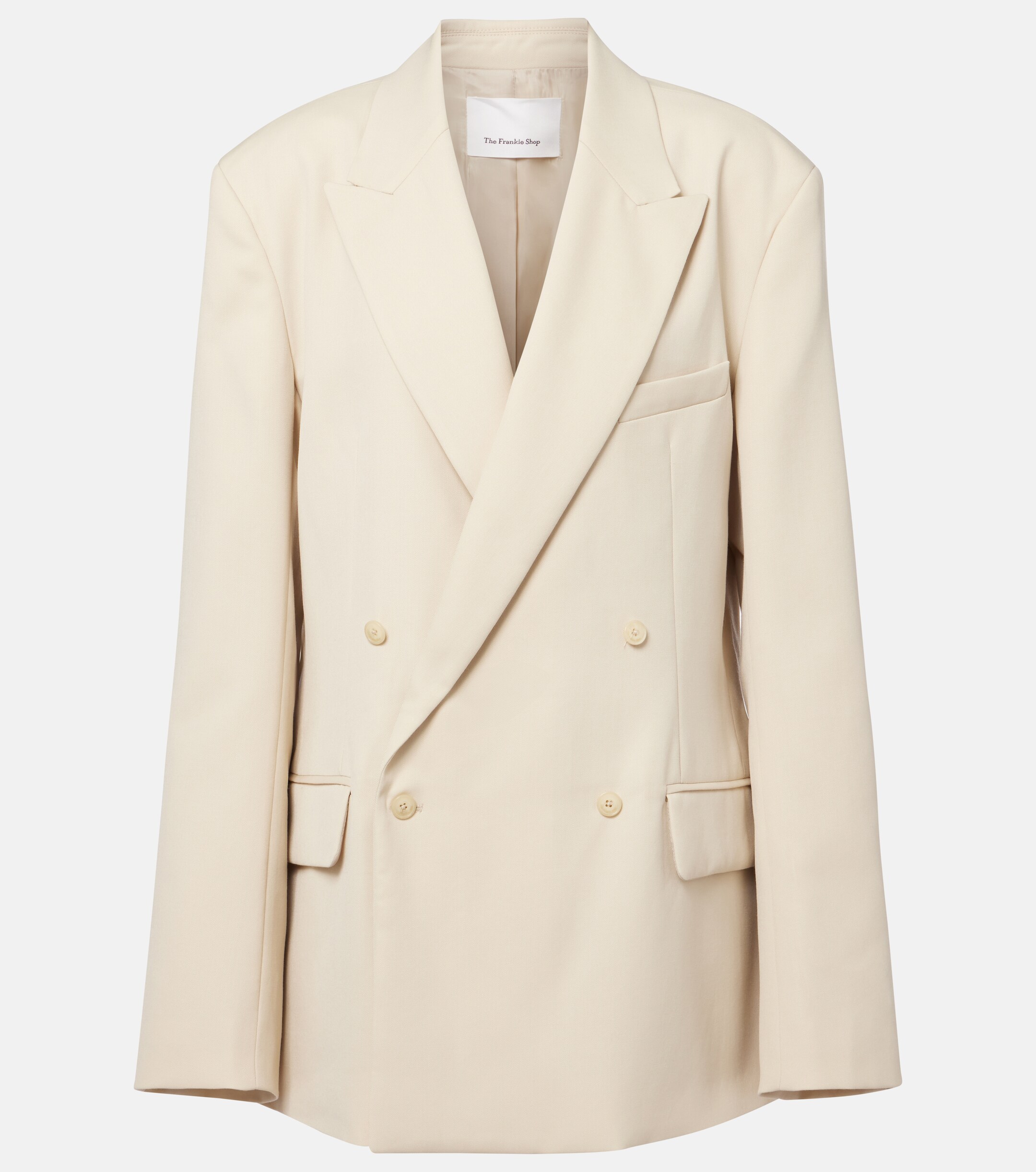 The Frankie Shop Newark double-breasted cotton blazer