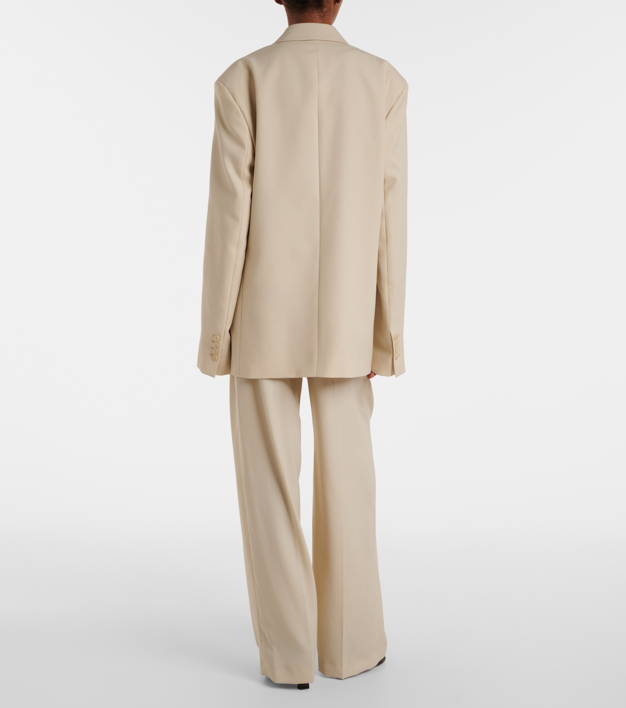 The Frankie Shop Newark double-breasted cotton blazer