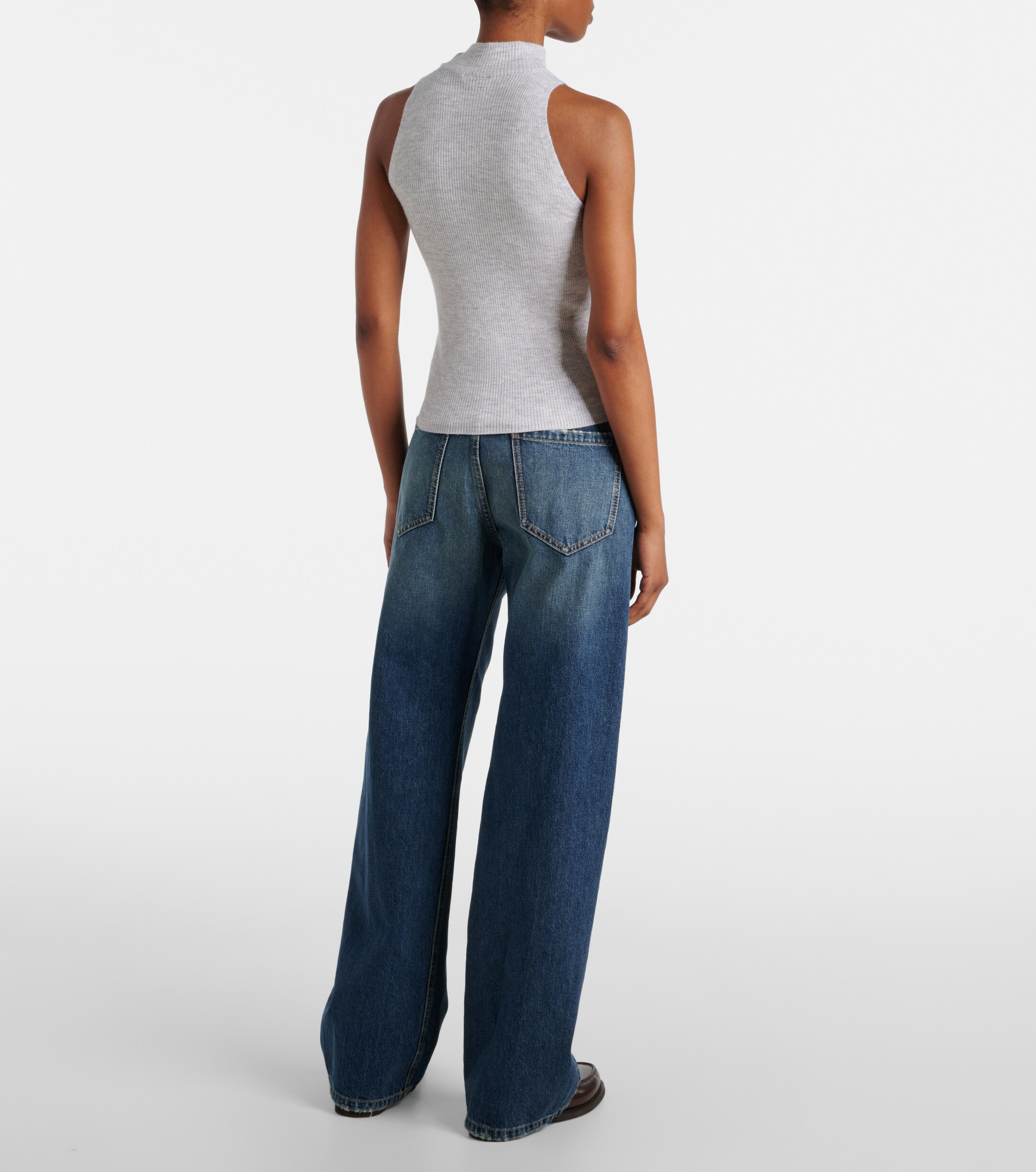 Brunello Cucinelli Ribbed-knit turtleneck top