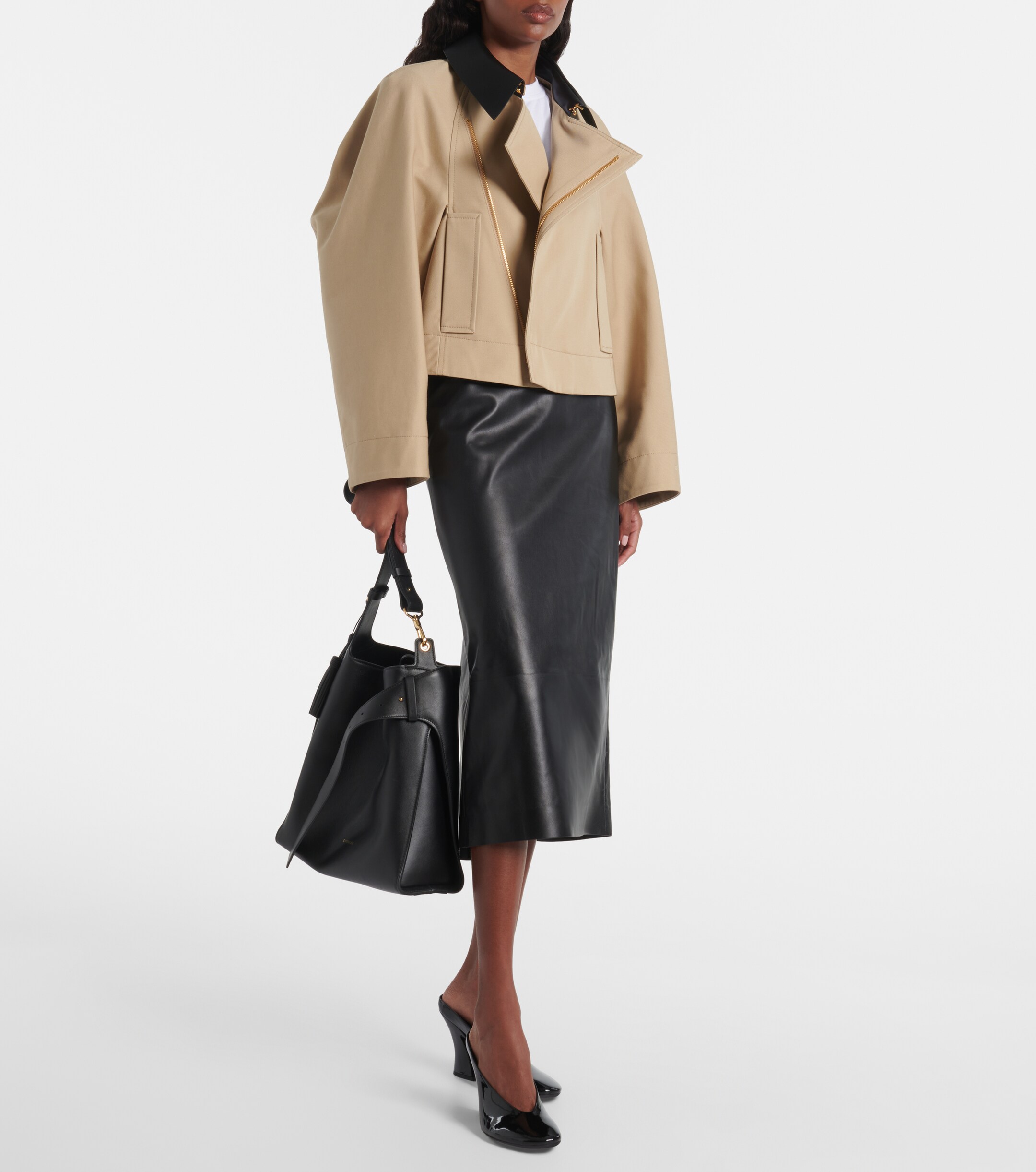 Givenchy High-rise leather pencil skirt thumbnail