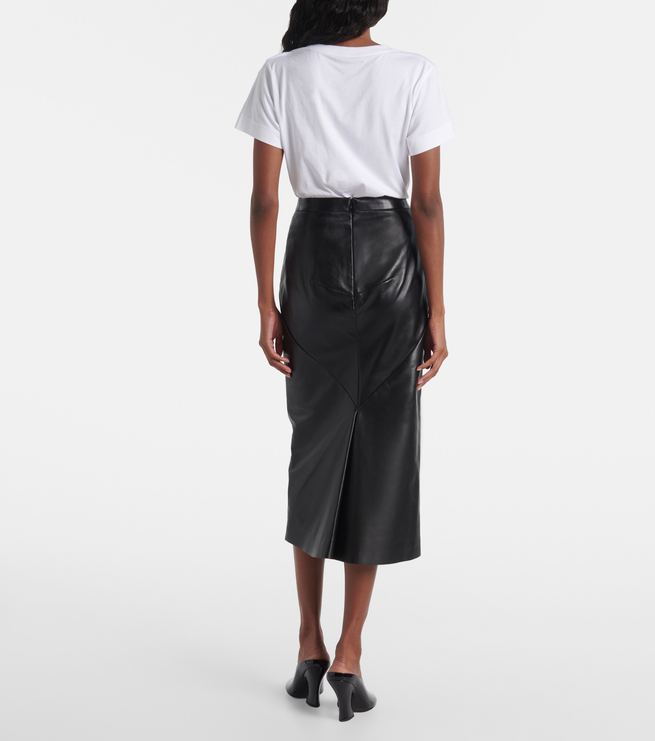 Givenchy High-rise leather pencil skirt thumbnail