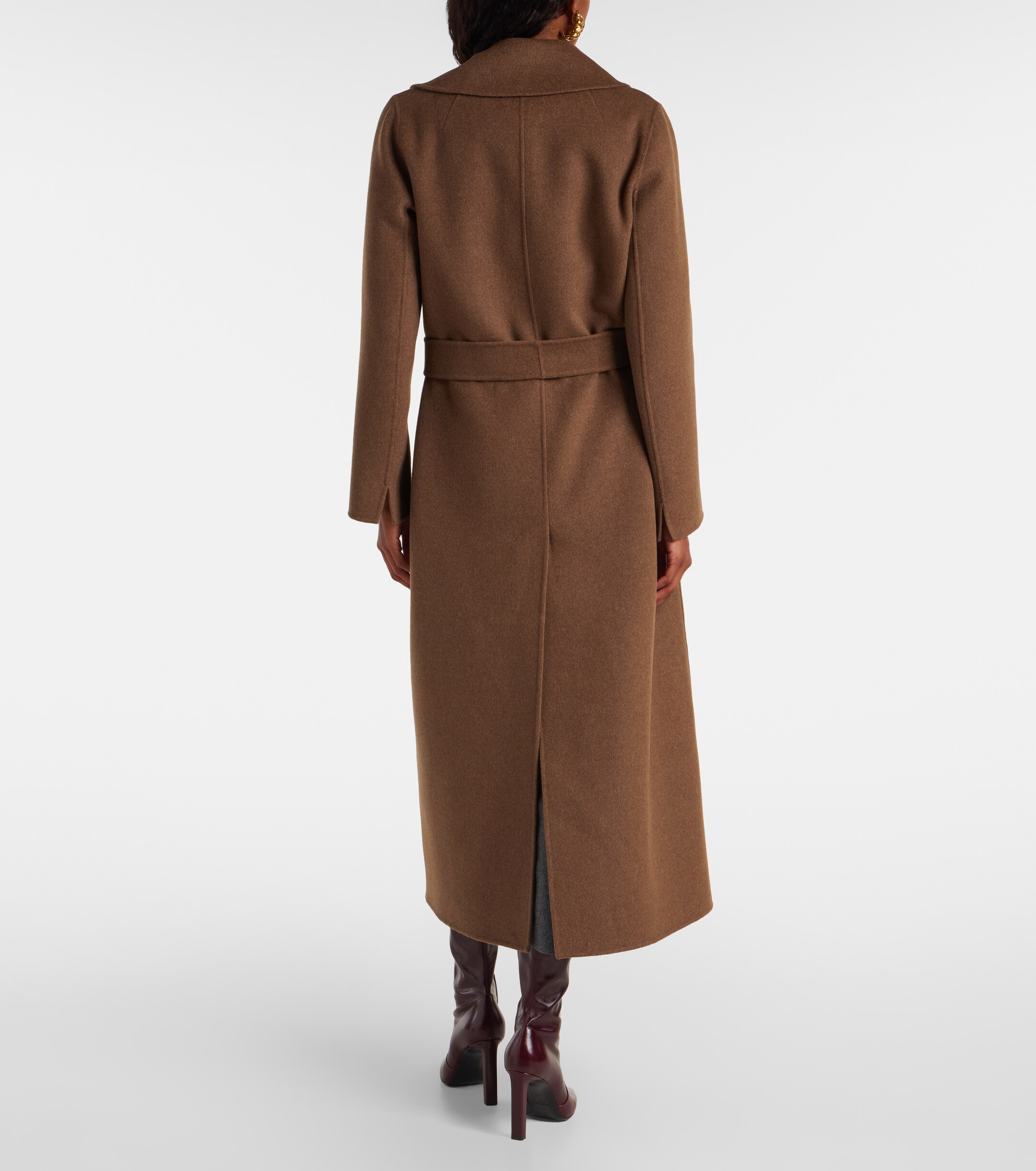 S Max Mara Poldo virgin wool wrap coat thumbnail