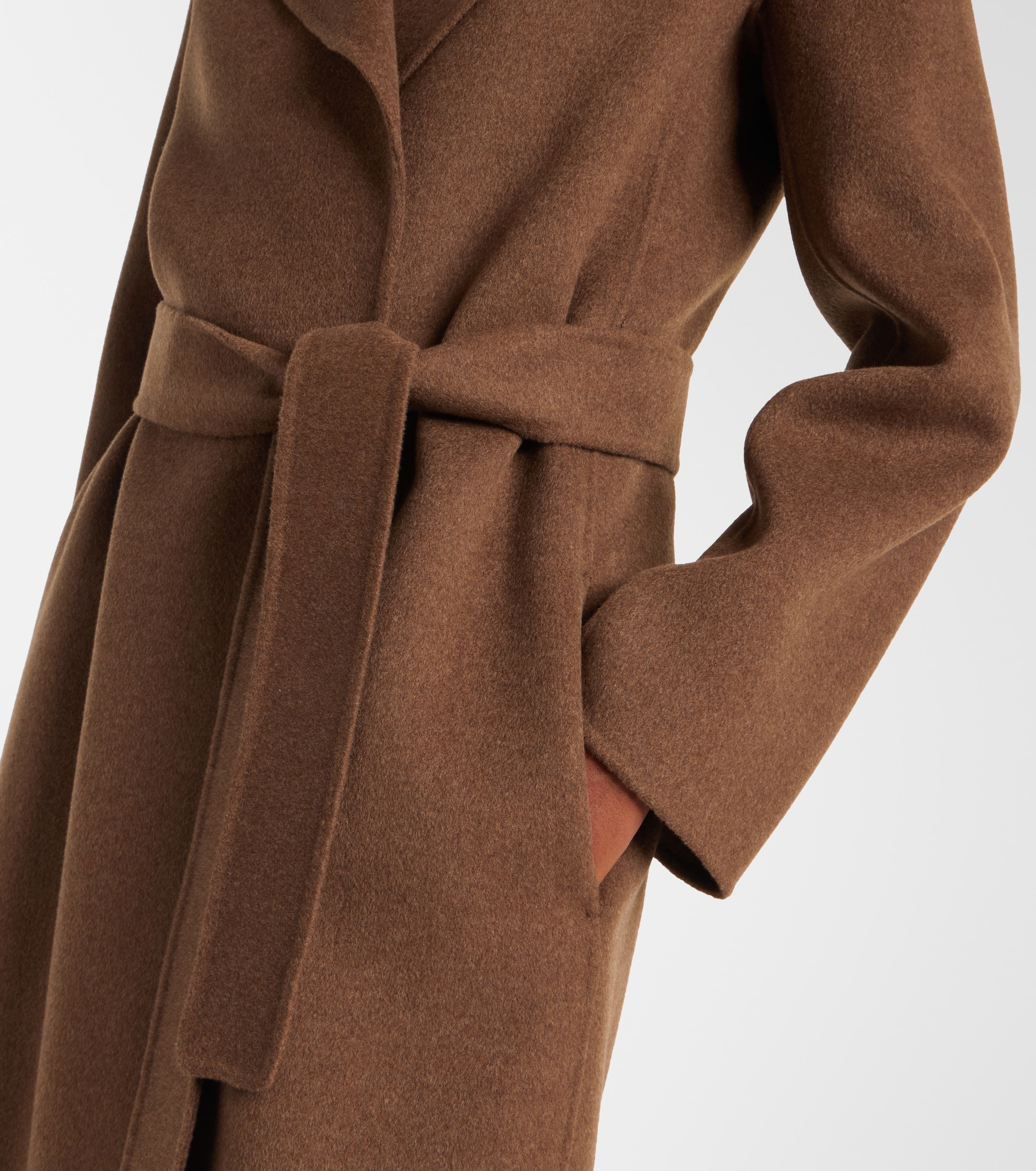 S Max Mara Poldo virgin wool wrap coat thumbnail