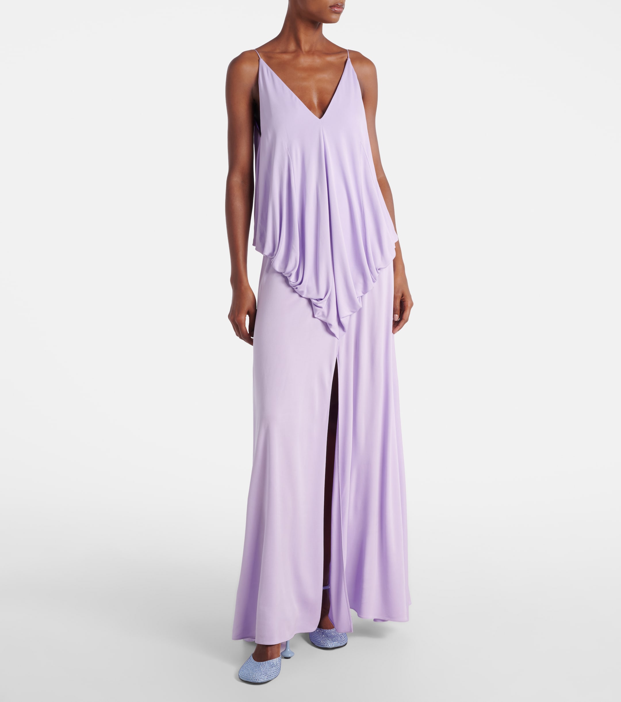 Loewe - Draped crpe jersey maxi dress | Plush