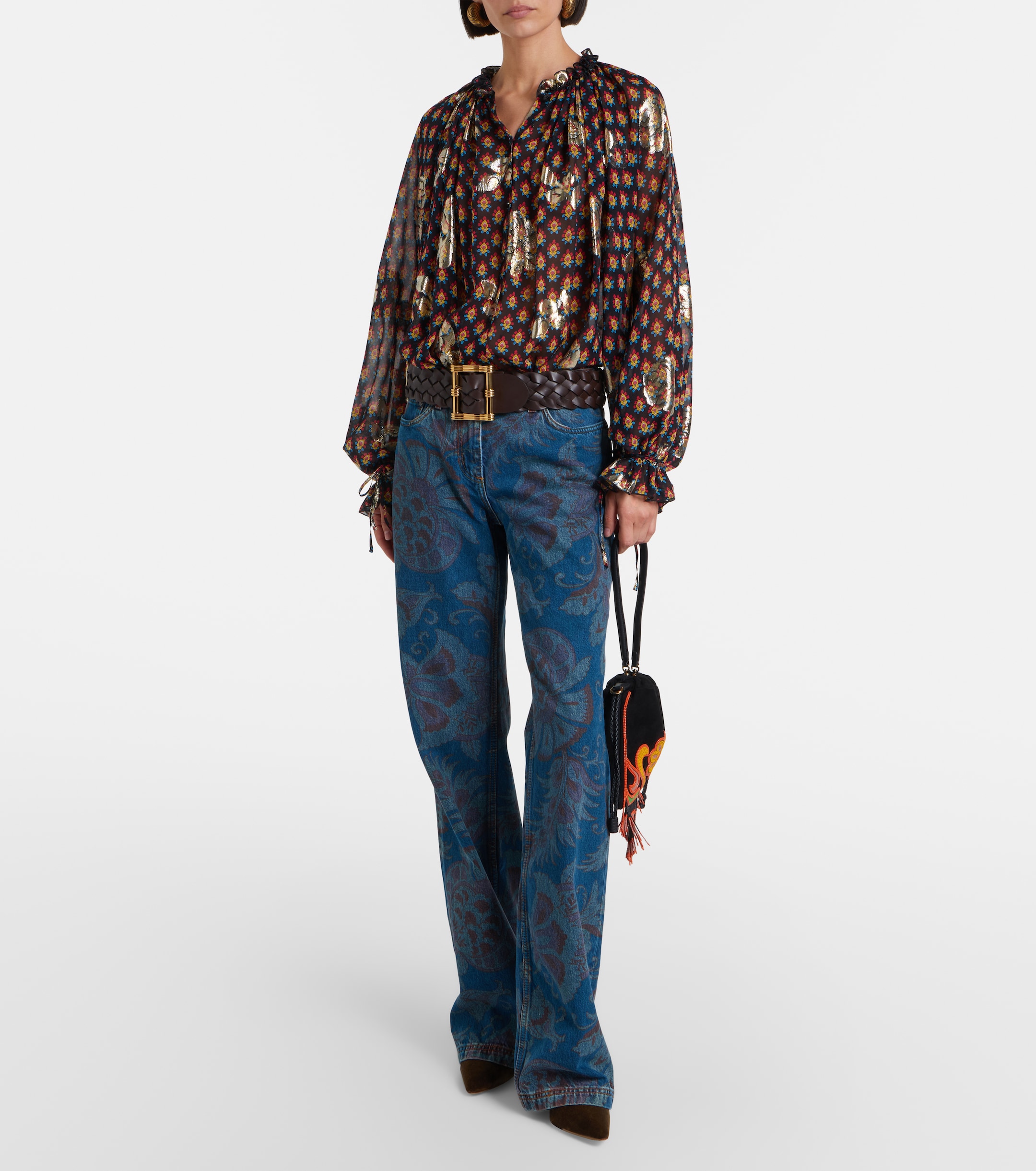 Etro Floral flared jeans