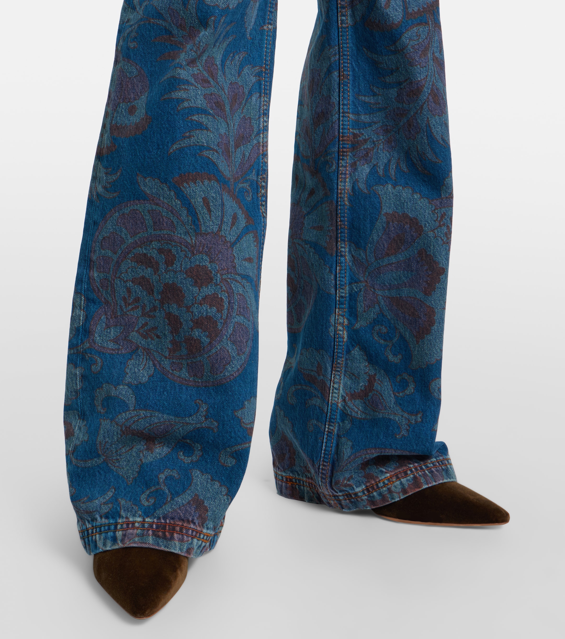 Etro Floral flared jeans
