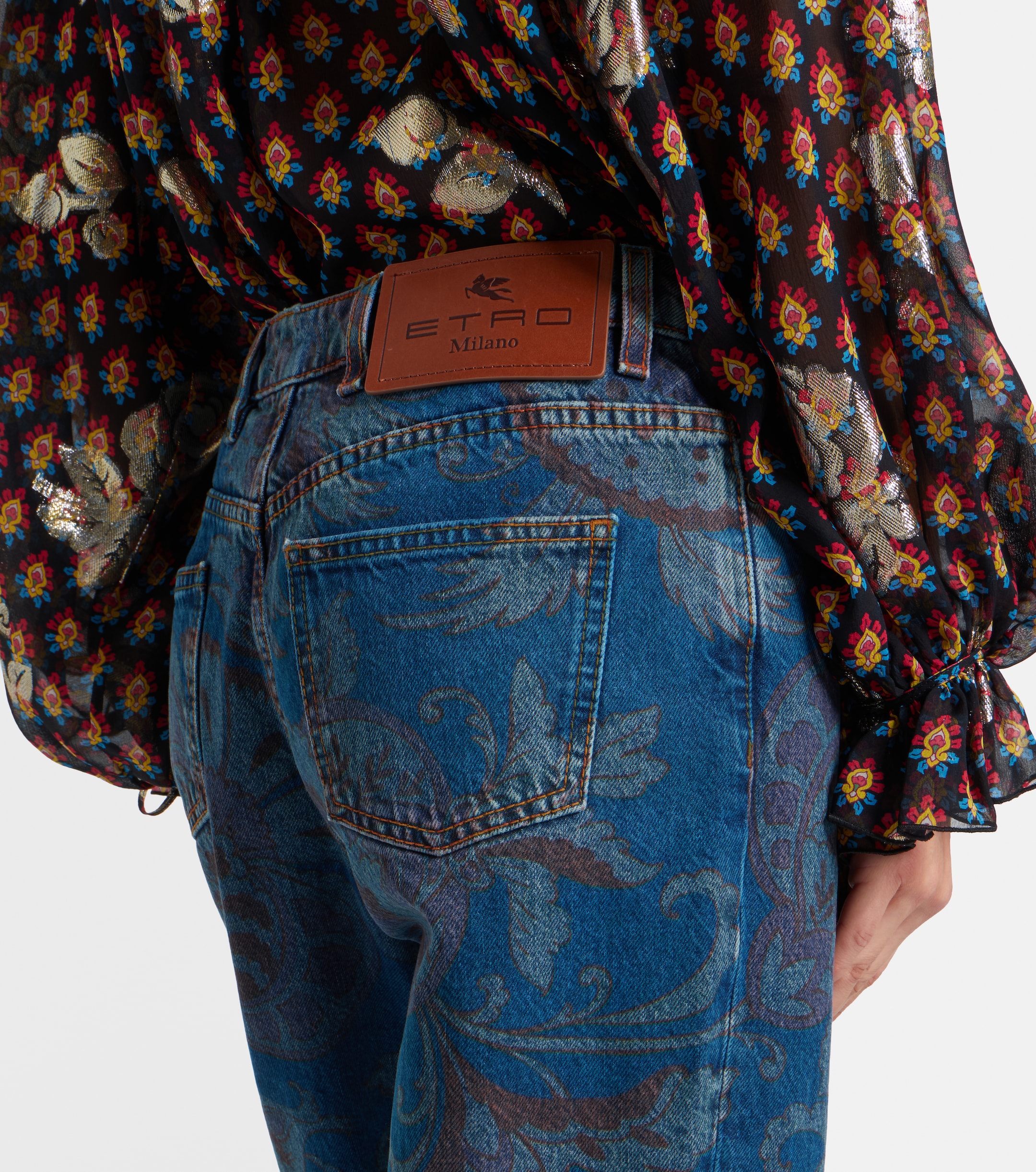 Etro Floral flared jeans