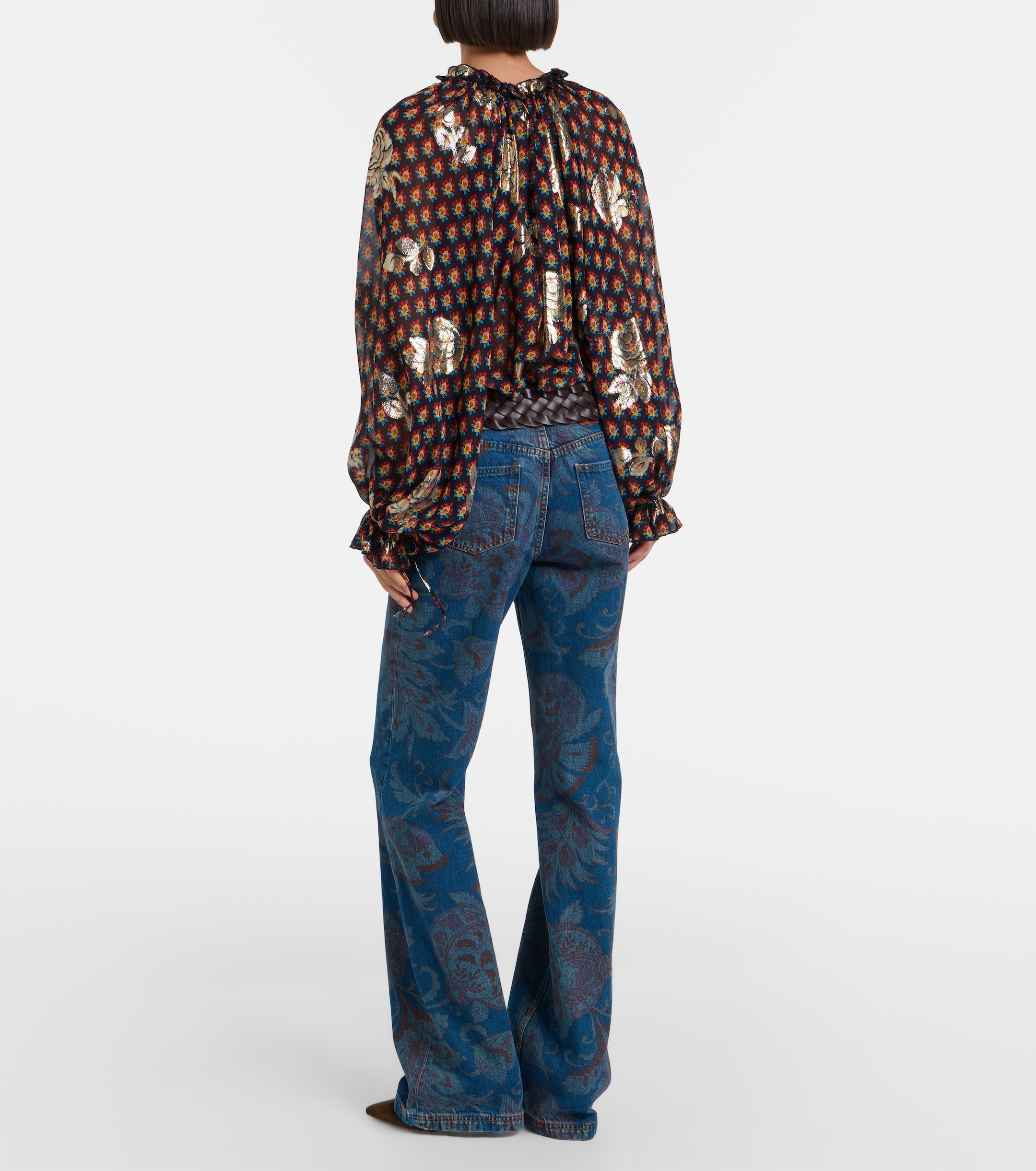 Etro Floral flared jeans