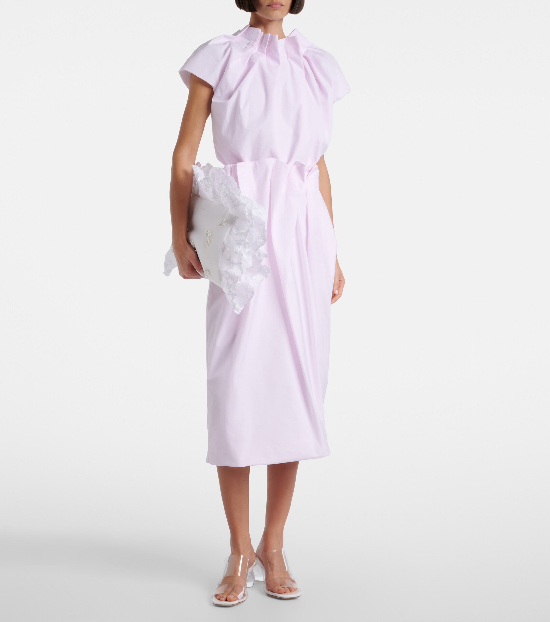 Simone Rocha Pillowcase embellished ruffled clutch