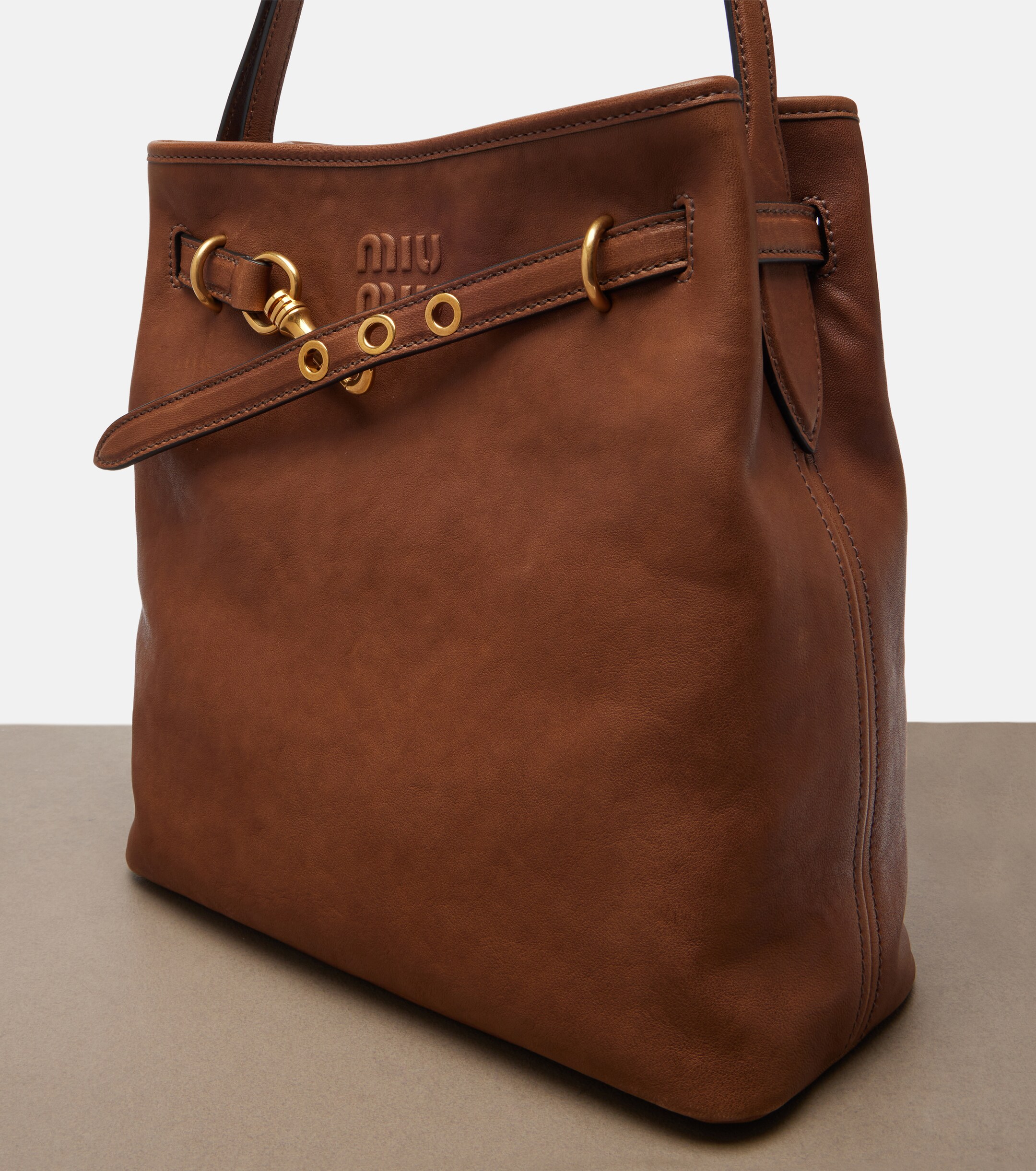 Miu Miu Aventure leather bucket bag