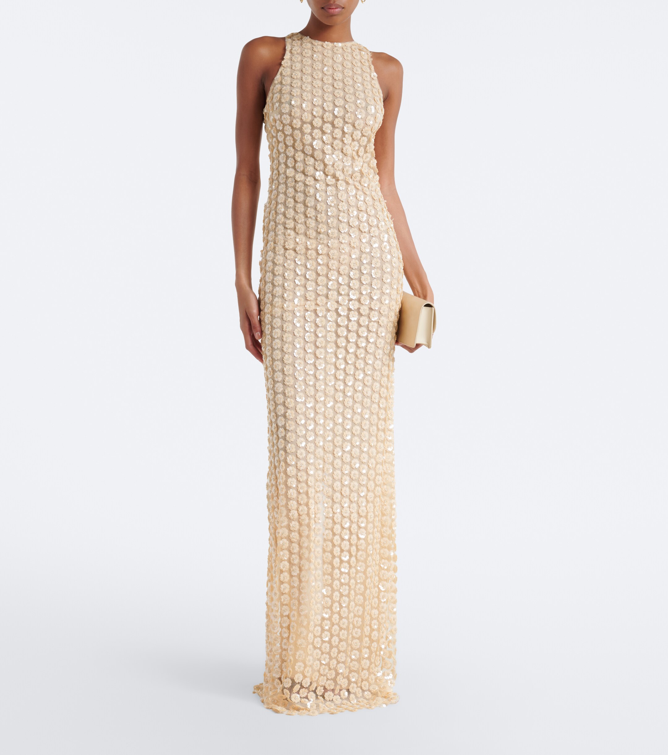 The New Arrivals Ilkyaz Ozel The New Arrivals Ilkyaz Ozel Embellished mesh gown