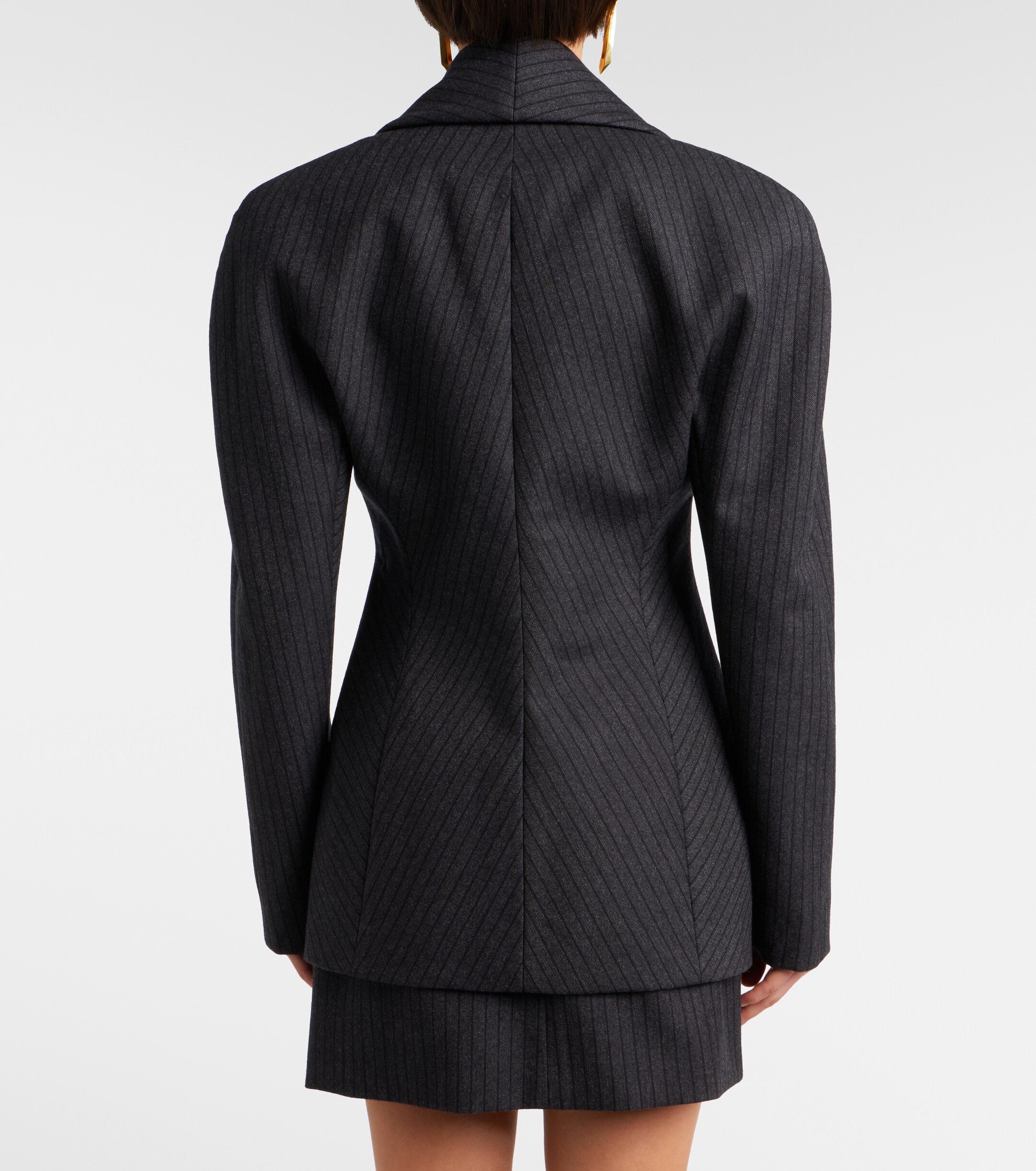 Versace Versace Double-breasted virgin wool twill blazer