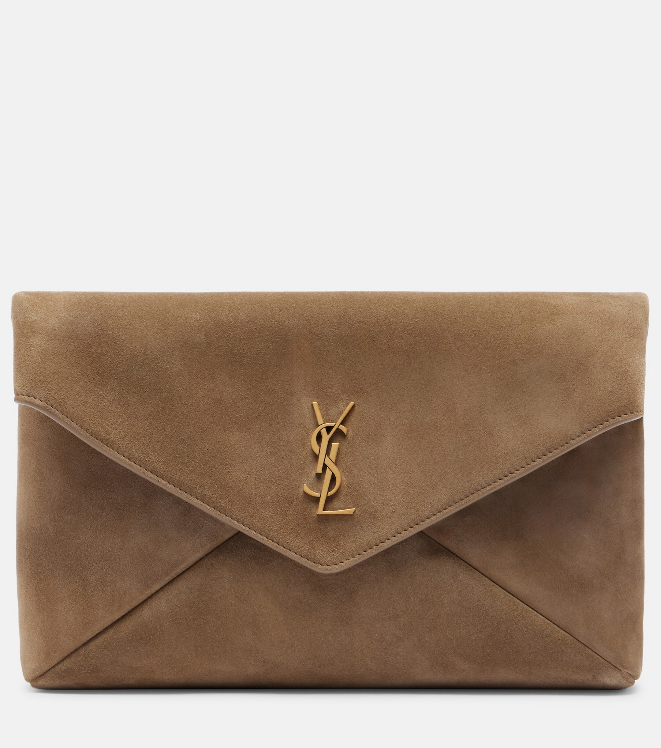 Saint Laurent Cassandre suede pouch