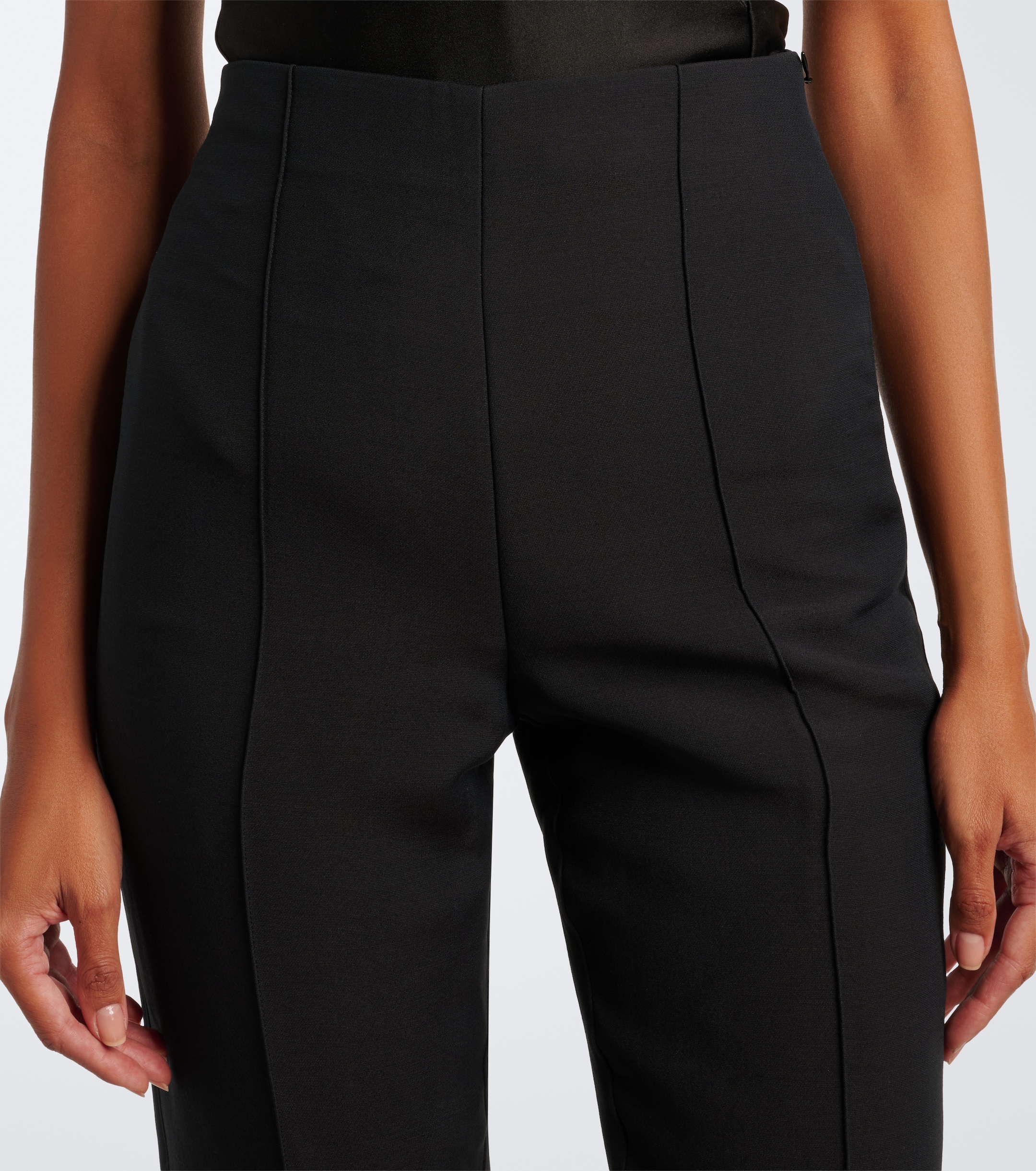 Roland Mouret Roland Mouret Wool and silk cropped slim pants