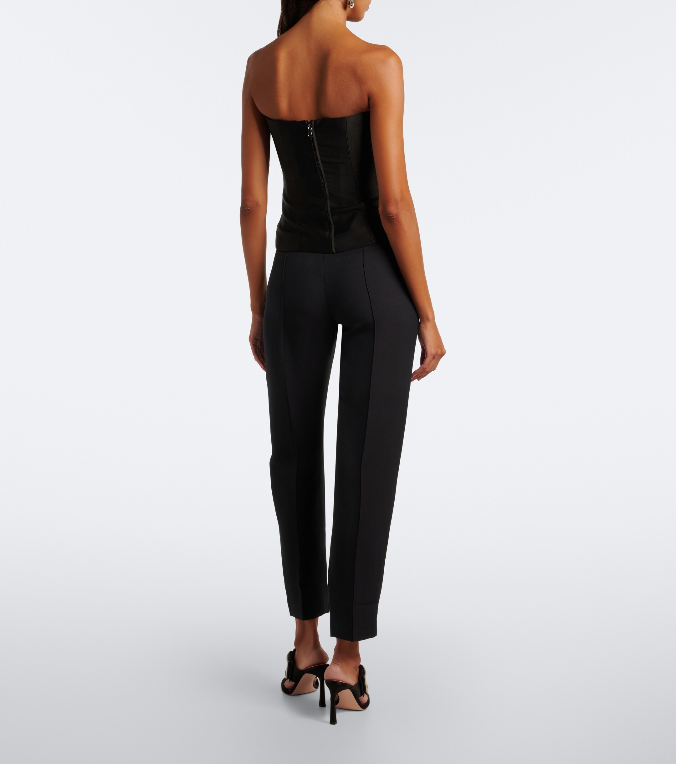 Roland Mouret Roland Mouret Wool and silk cropped slim pants