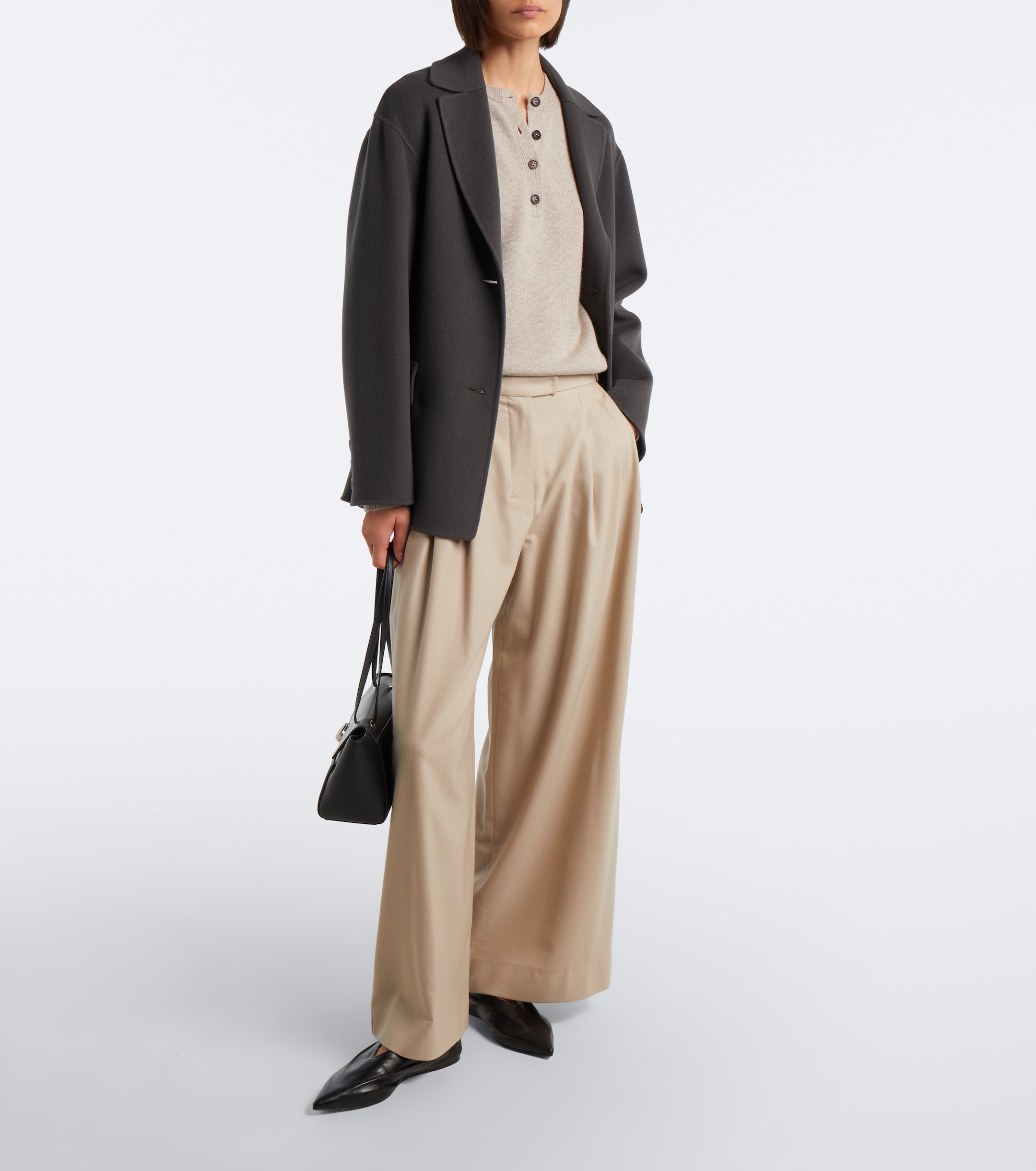 S Max Mara 'S Max Mara Pleated wool wide-leg pants