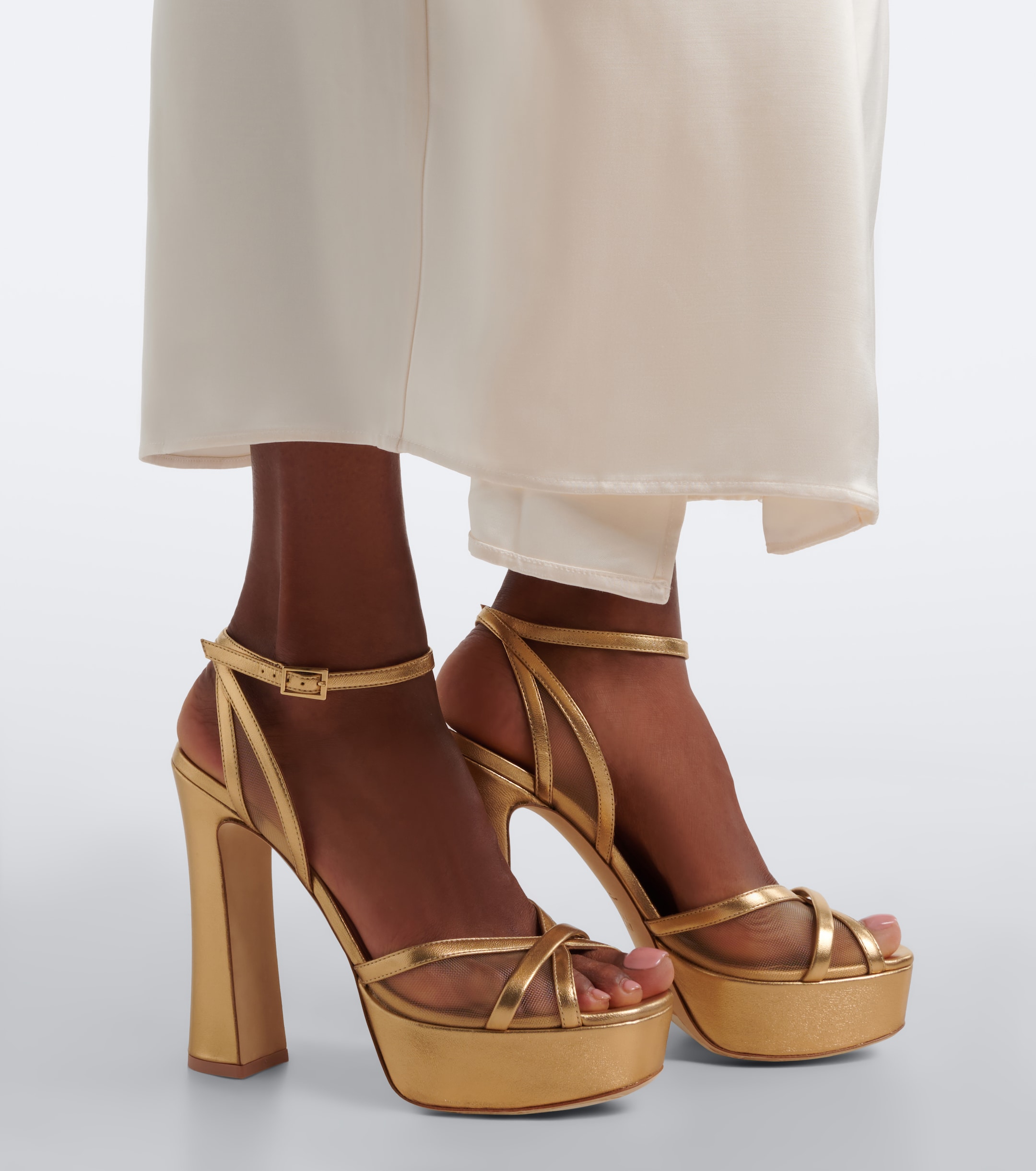 Malone Souliers Malone Souliers Sylvie leather and mesh platform sandals