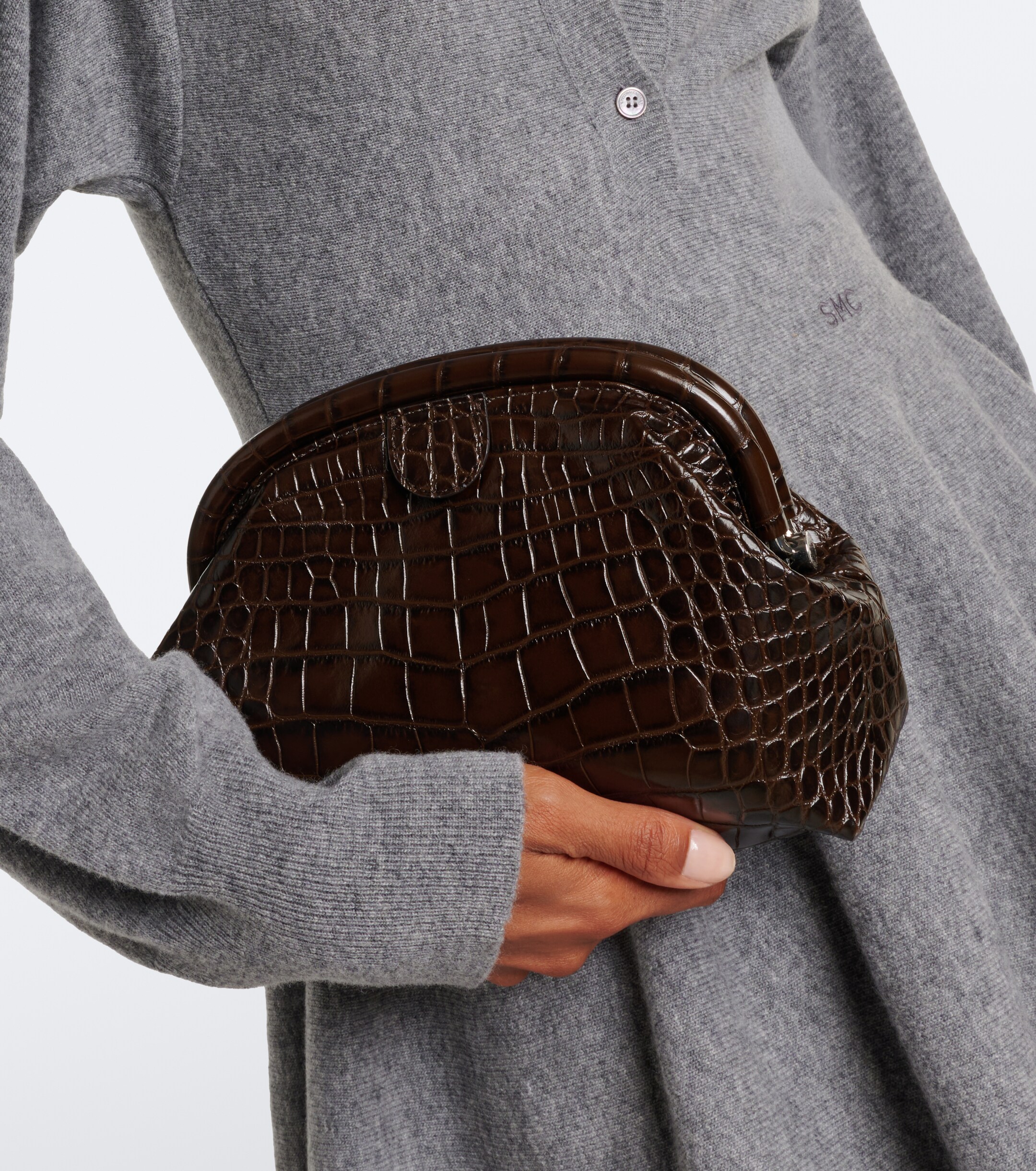 Stella McCartney Falabella Small croc-effect clutch