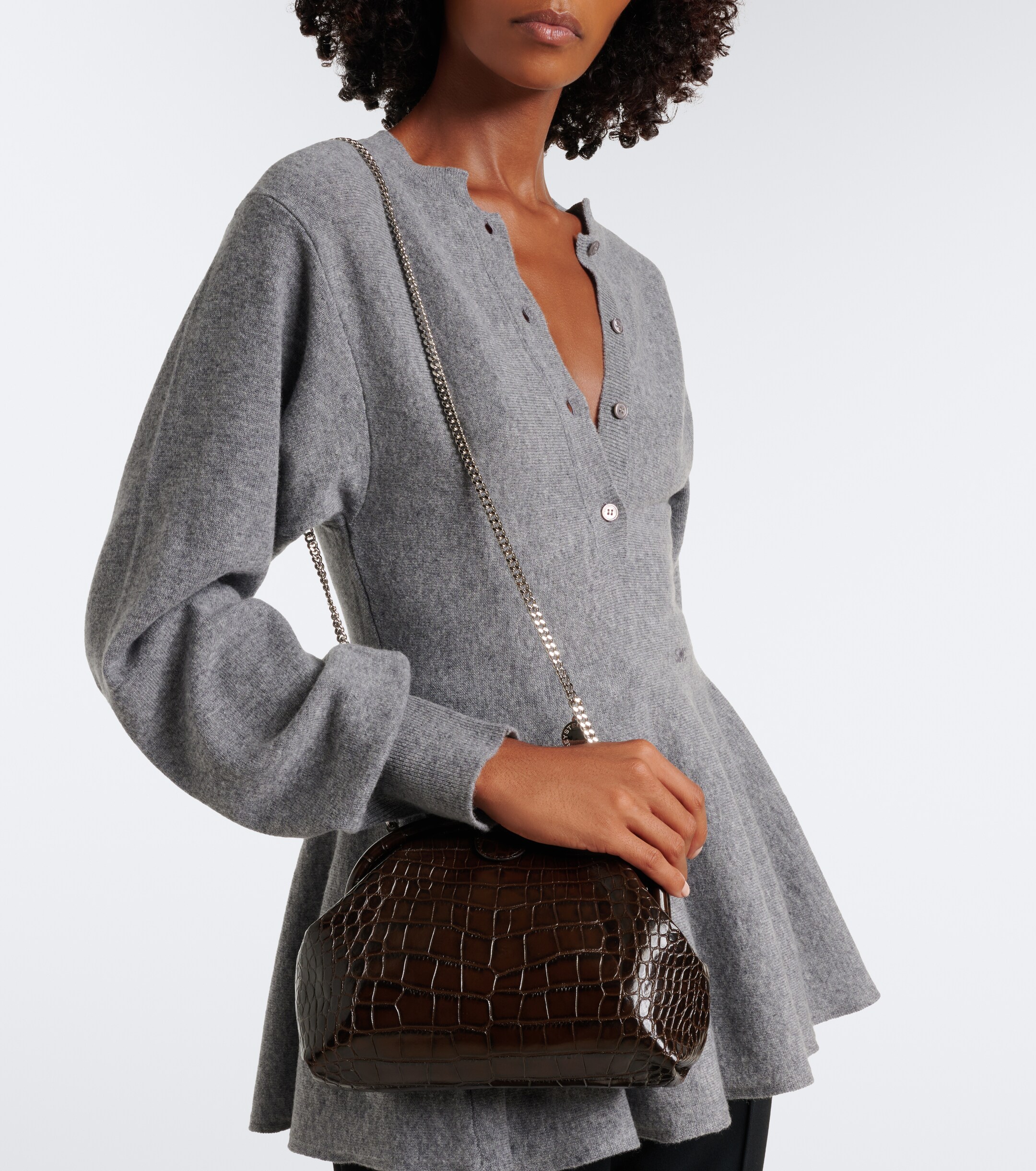 Stella McCartney Falabella Small croc-effect clutch