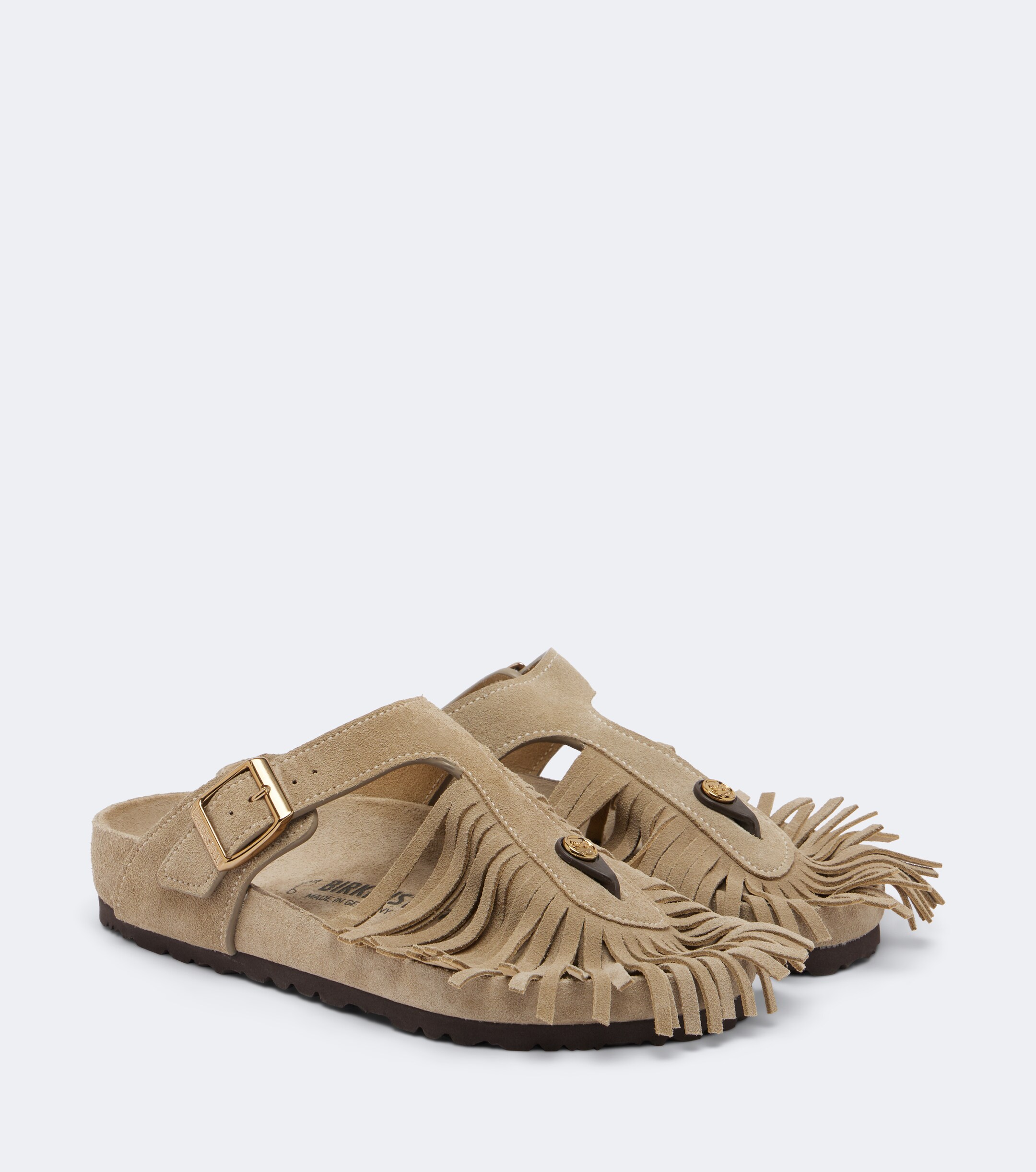 Etro Etro x Birkenstock Gizeh fringed suede sandals