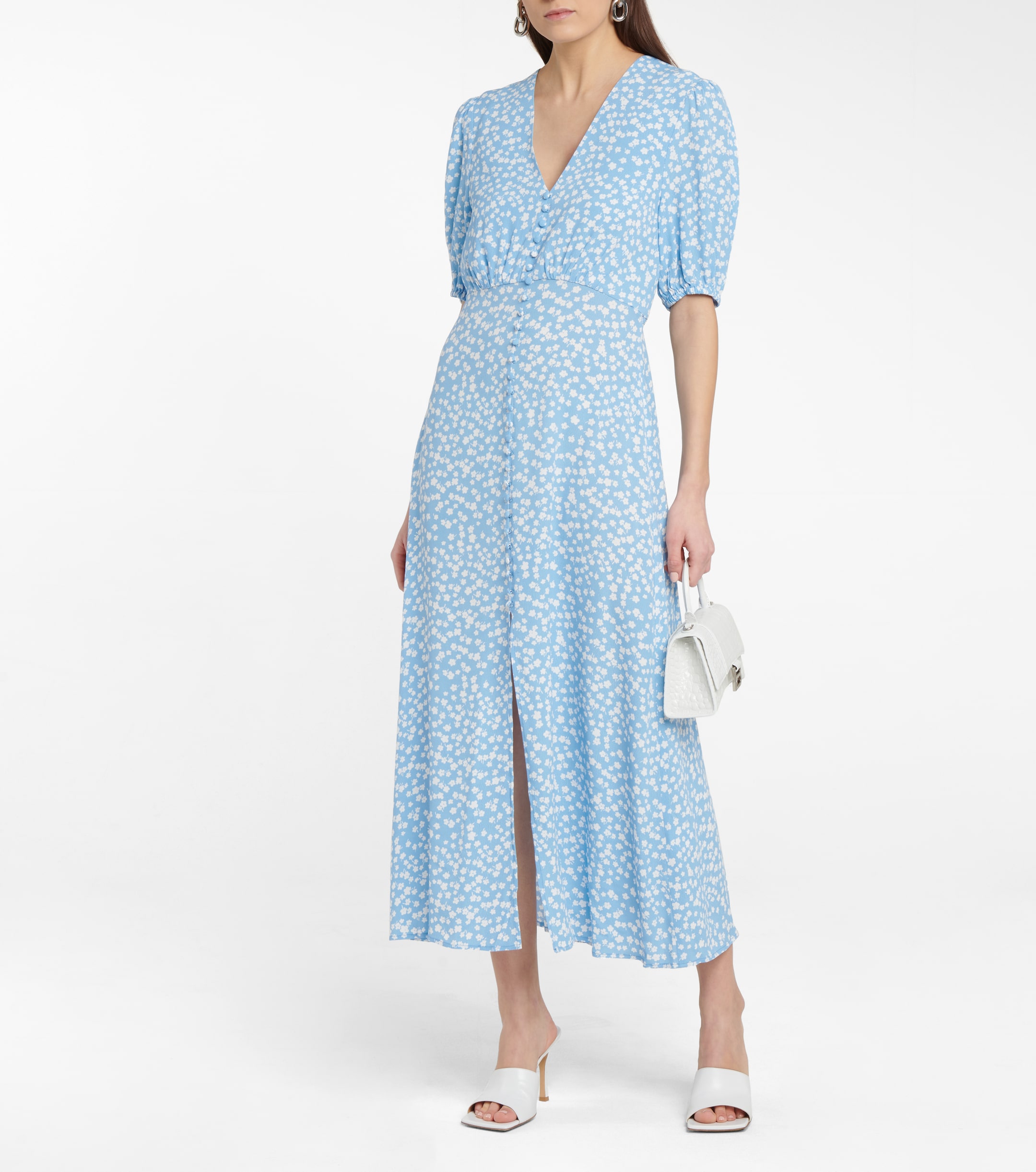 RIXO Staci floral midi dress