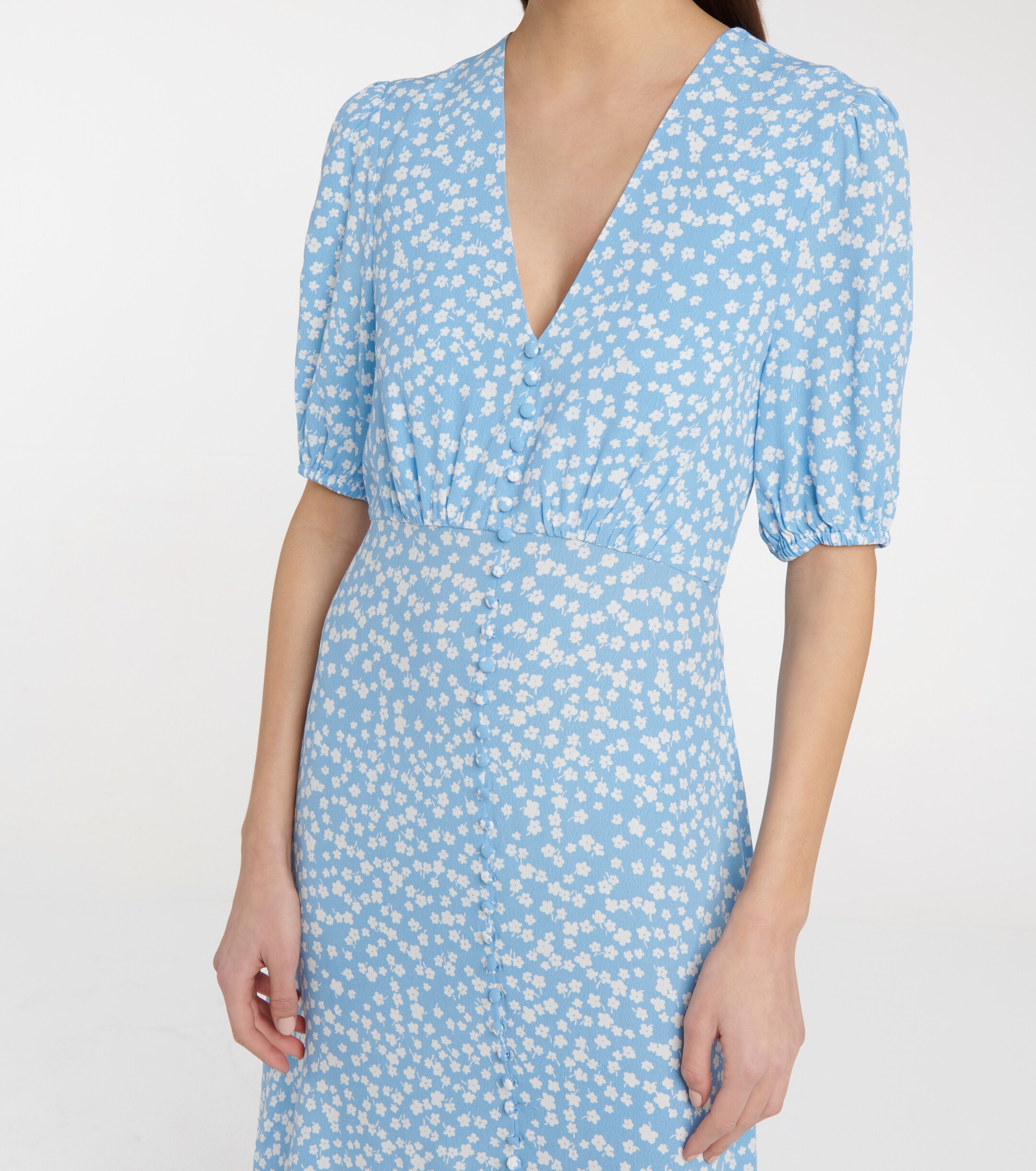 RIXO Staci floral midi dress