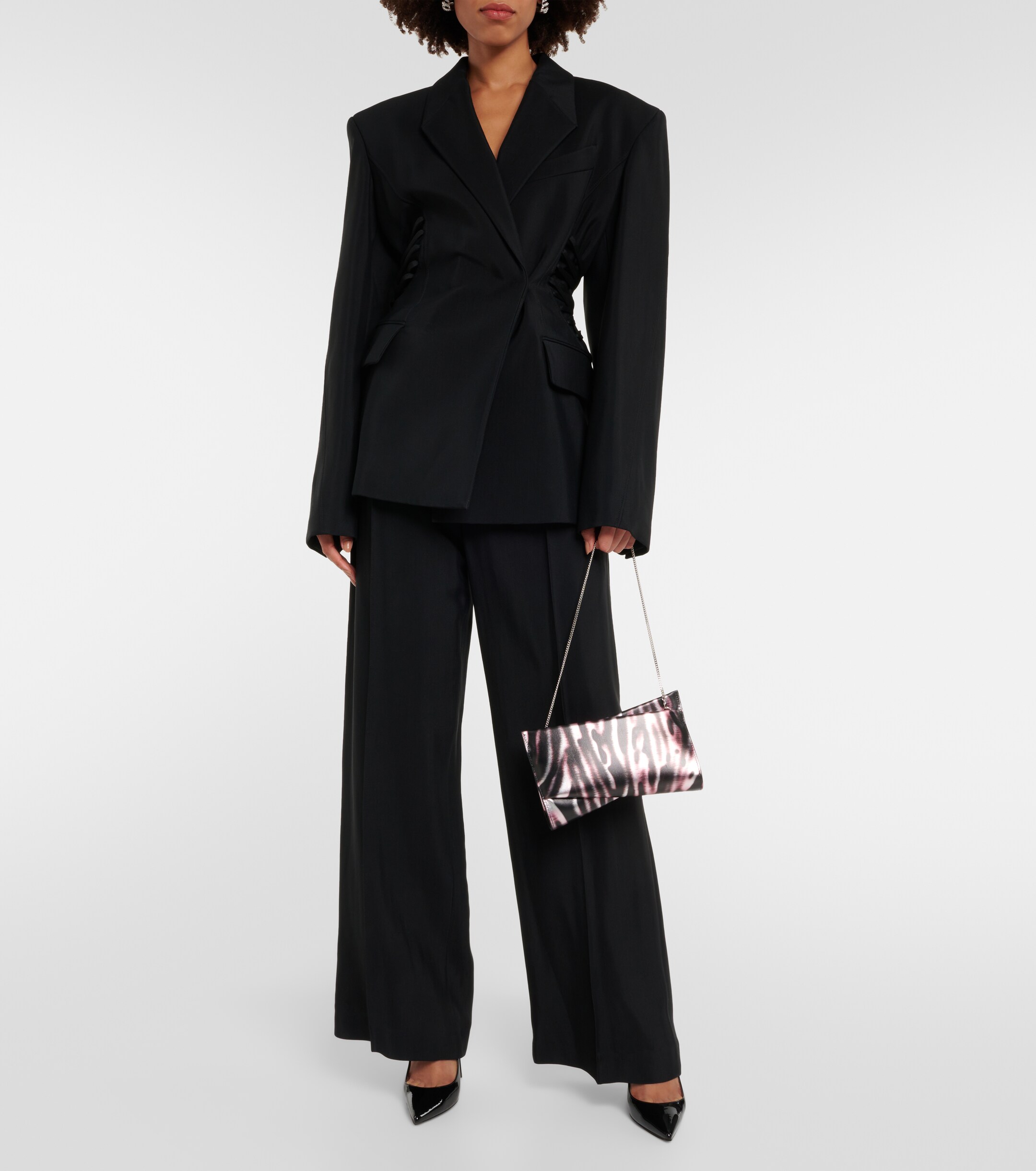 CHRISTIAN LOUBOUTIN Loubitwist Small leather clutch