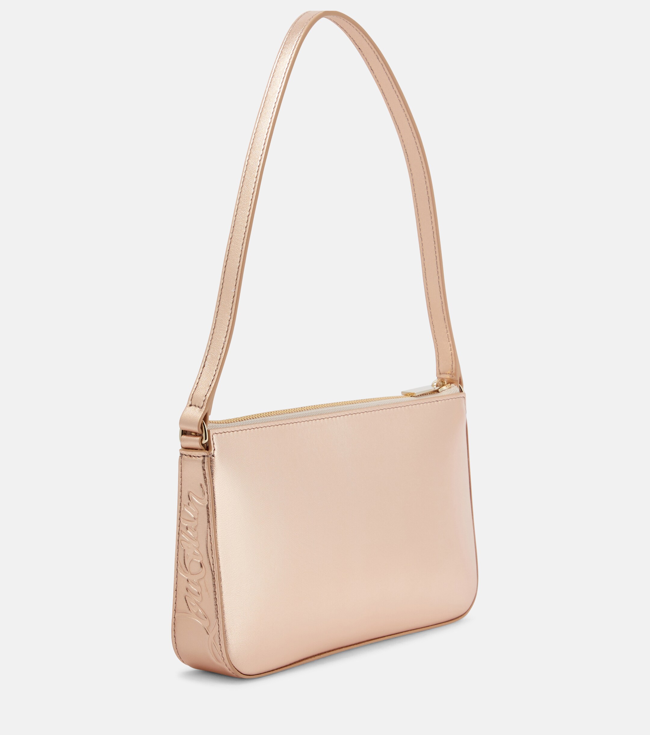 CHRISTIAN LOUBOUTIN Loubila metallic leather shoulder bag