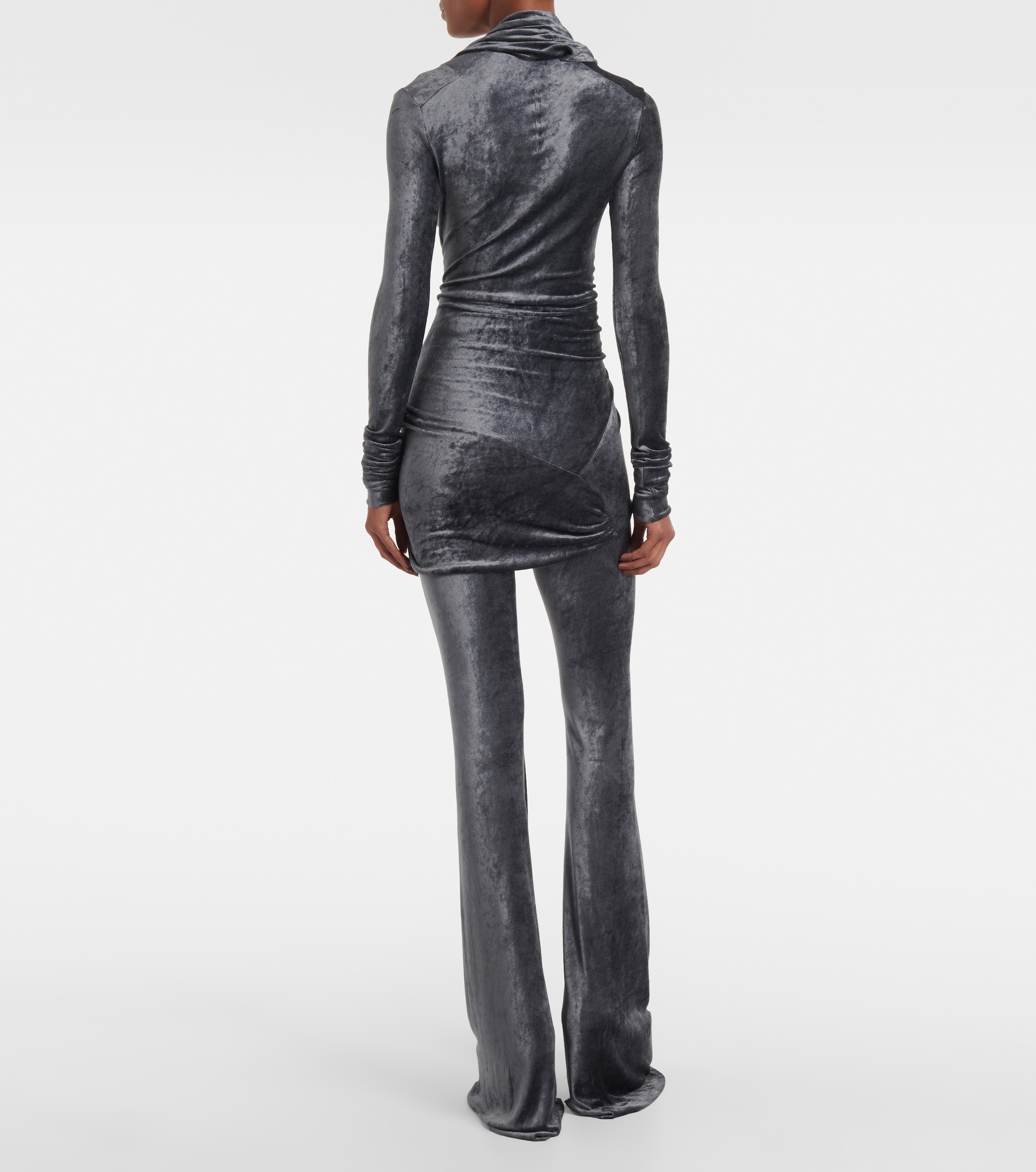 Rick Owens Magnetic twisted velvet top