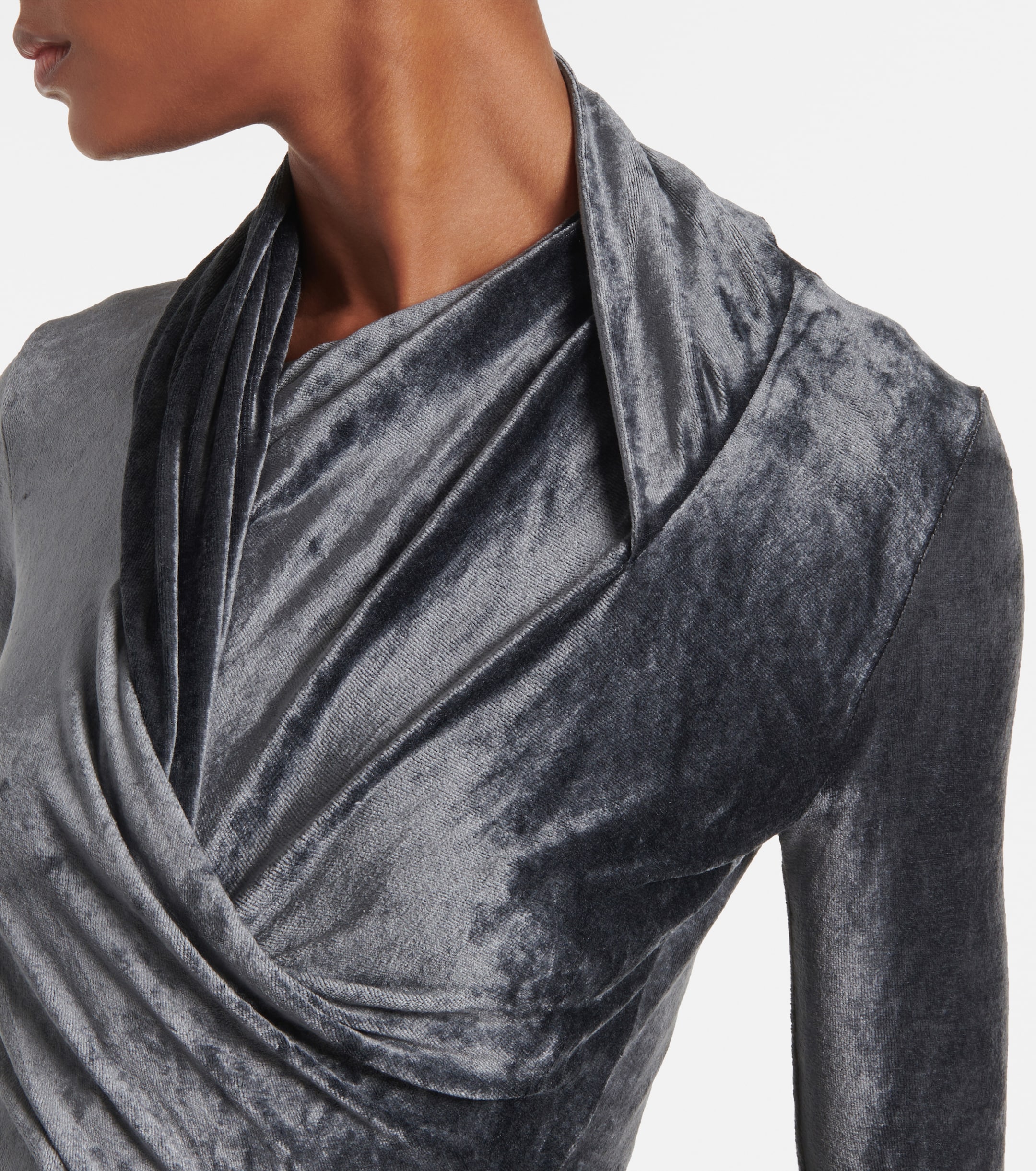 Rick Owens Magnetic twisted velvet top