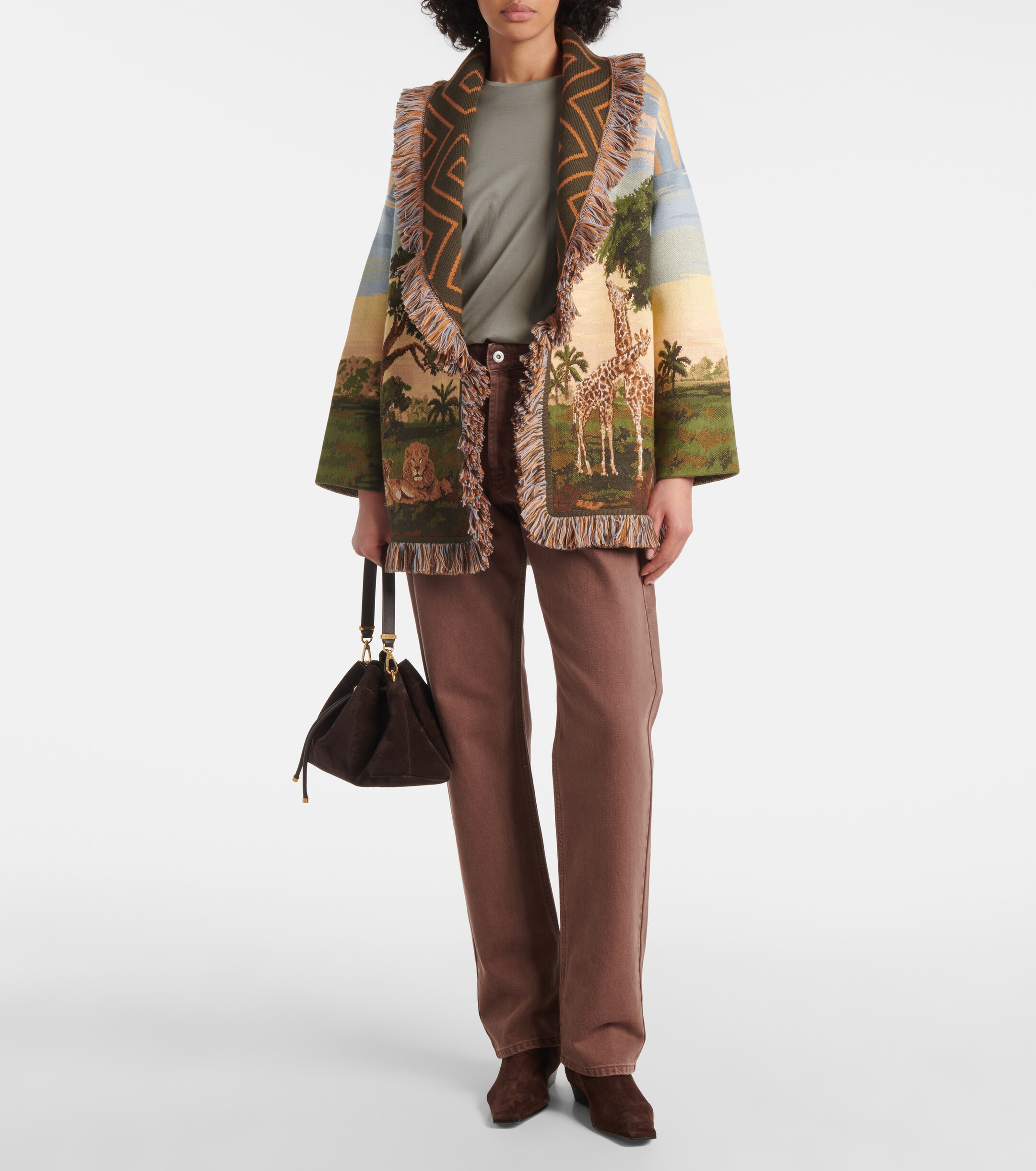 Alanui Savannah Sunrise wool-blend cardigan