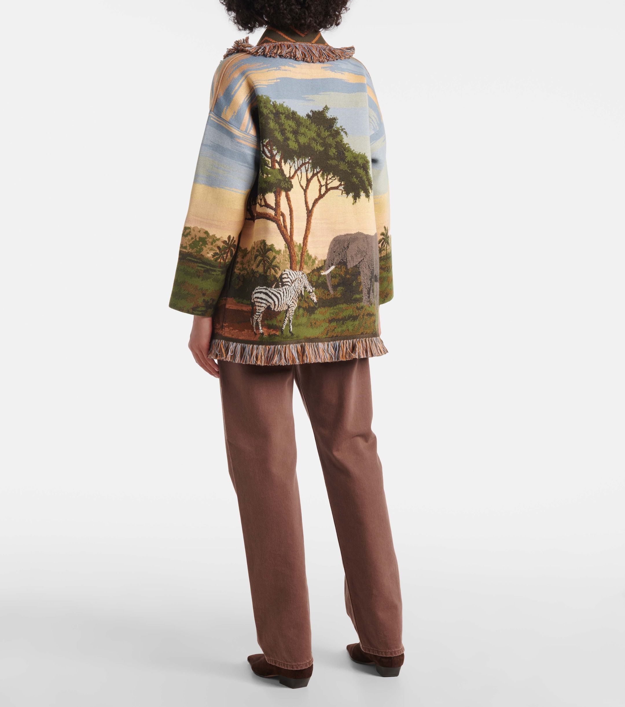 Alanui Savannah Sunrise wool-blend cardigan