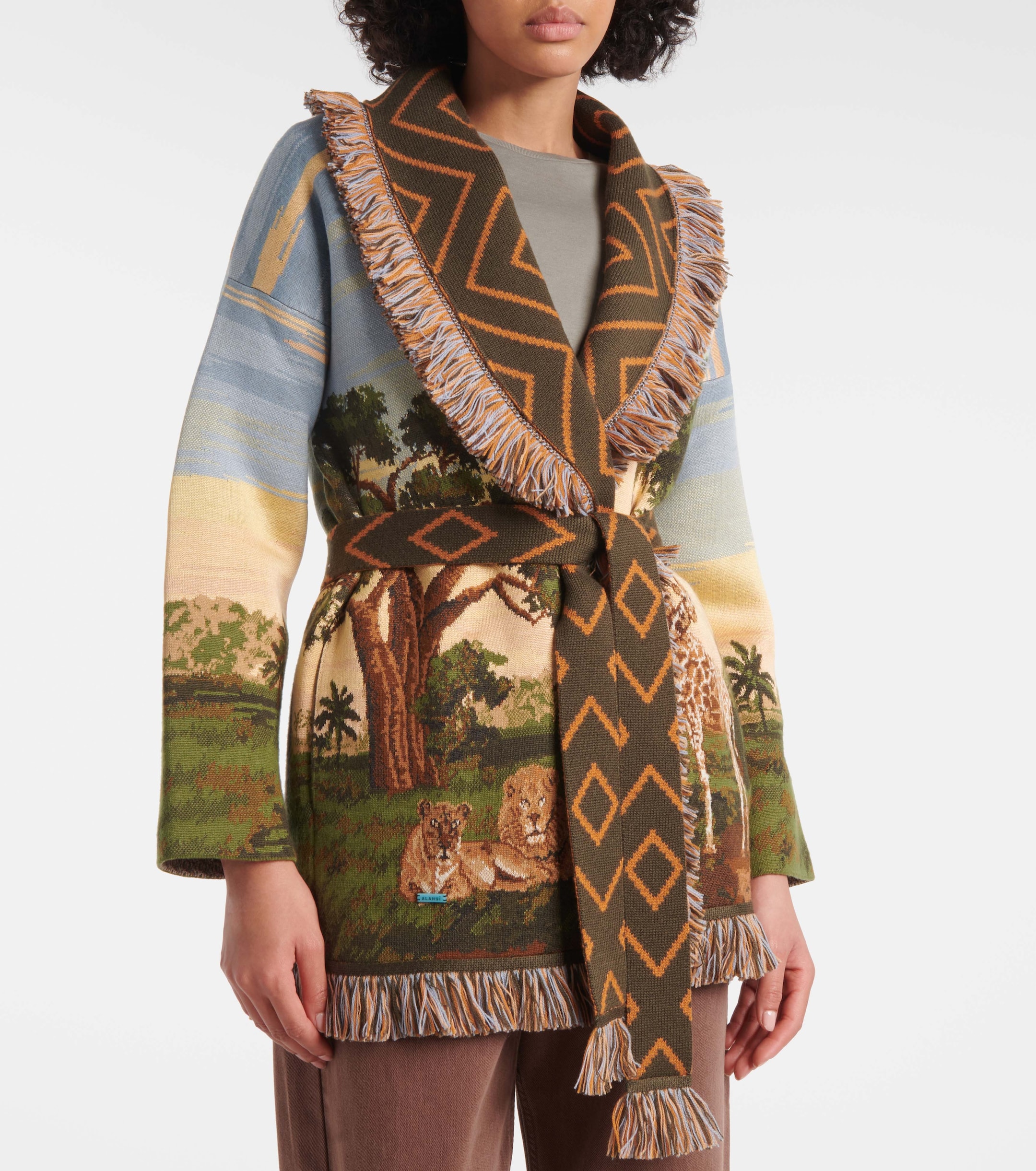 Alanui Savannah Sunrise wool-blend cardigan