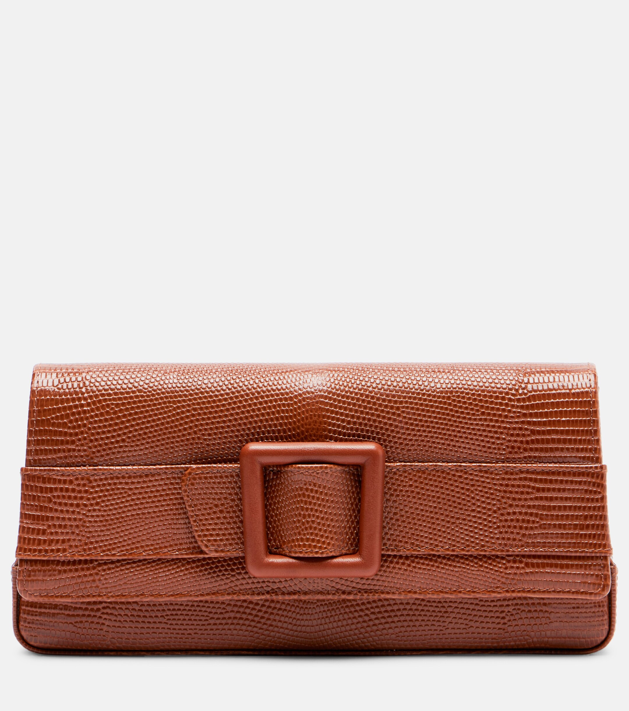 MANOLO BLAHNIK Maygot snake-effect leather clutch