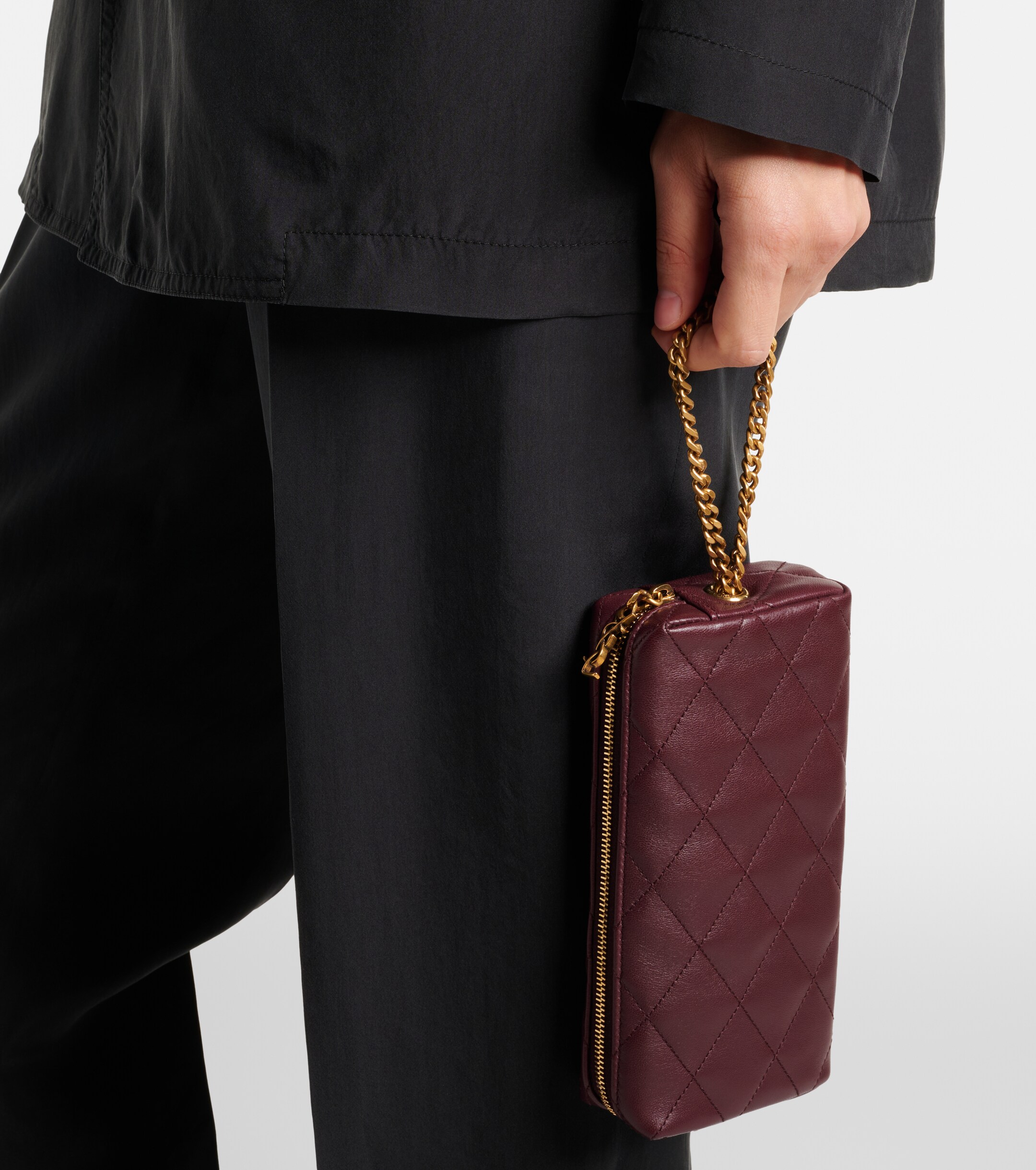 Saint Laurent Cassandre quilted leather clutch
