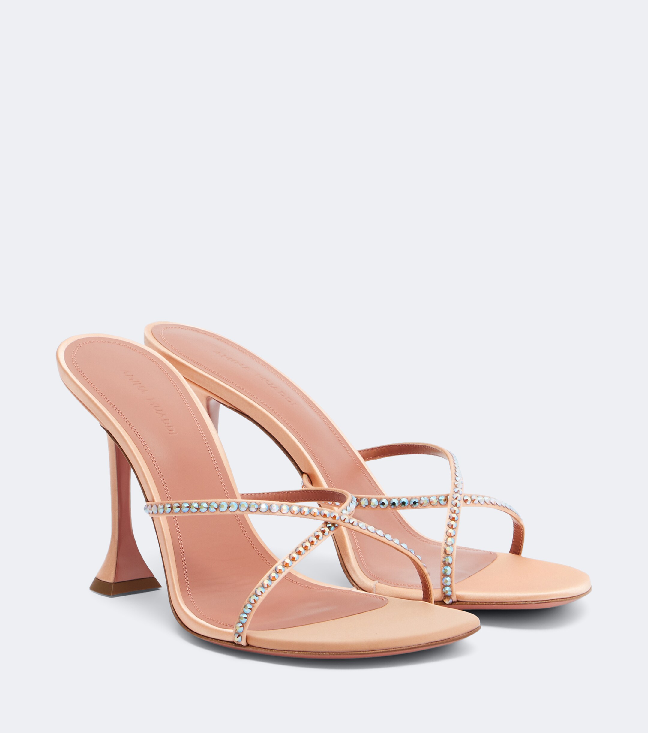 AMINA MUADDI Amina Muaddi Sally crystal-embellished satin mules