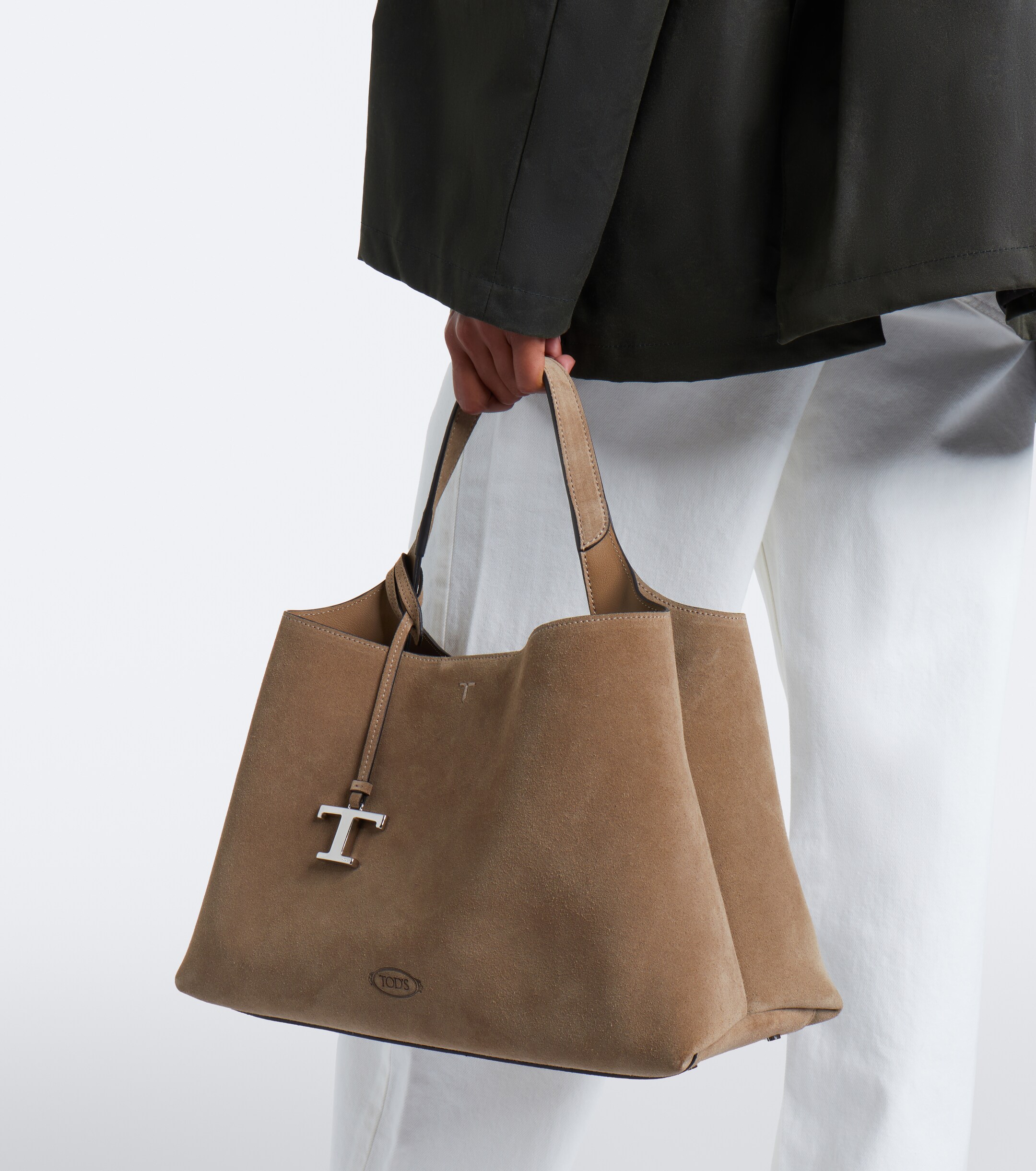 Tod's Apa Medium suede top-handle bag