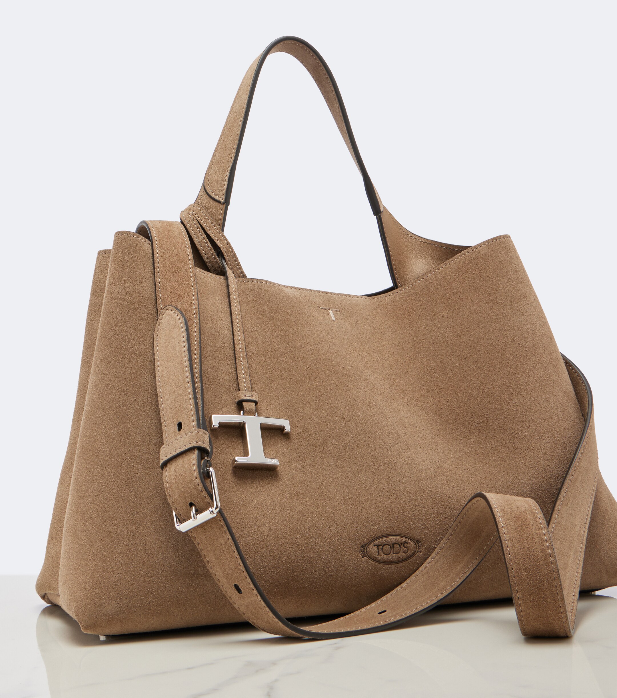Tod's Apa Medium suede top-handle bag