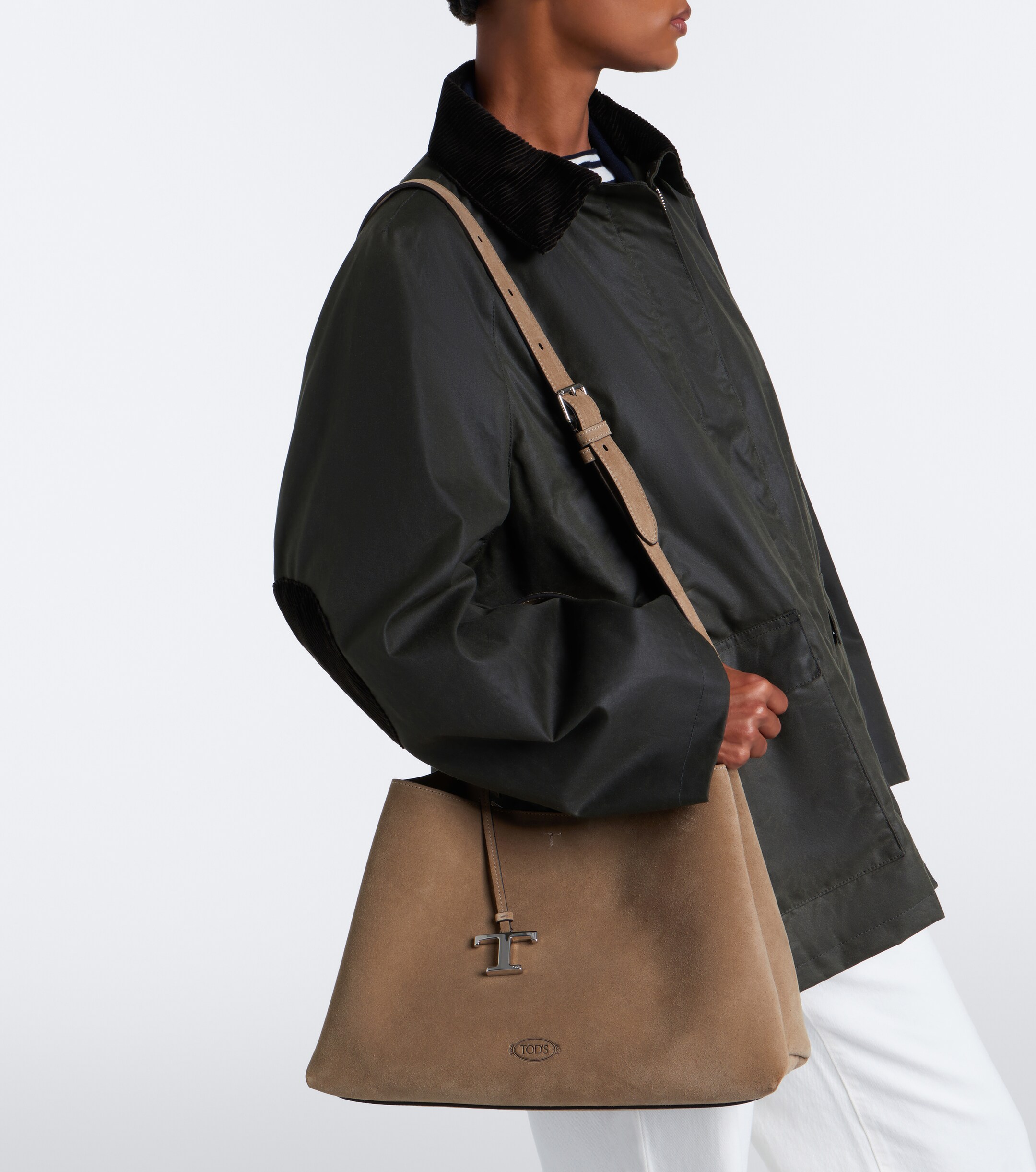 Tod's Apa Medium suede top-handle bag