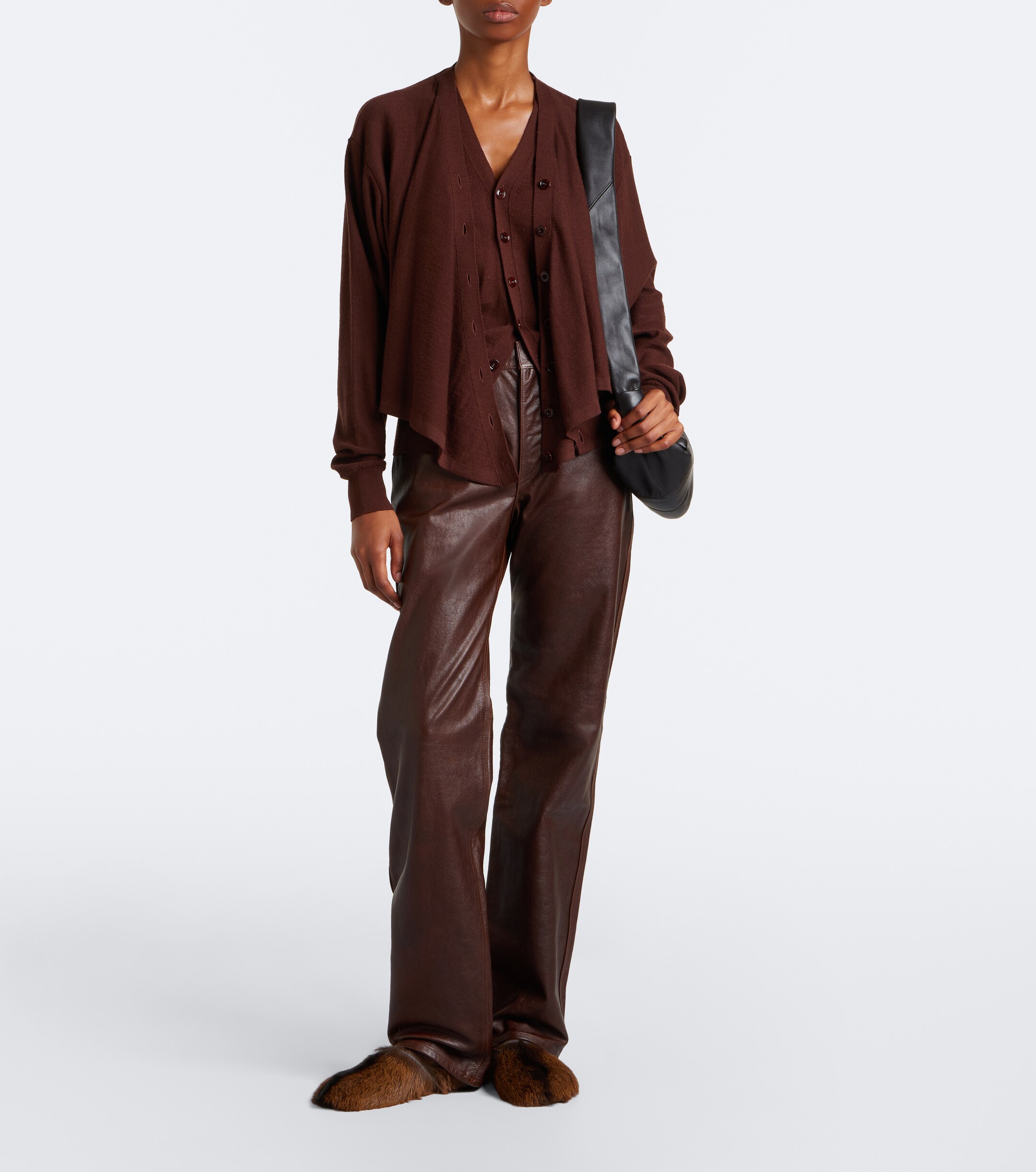 Lemaire Lemaire Leather straight pants