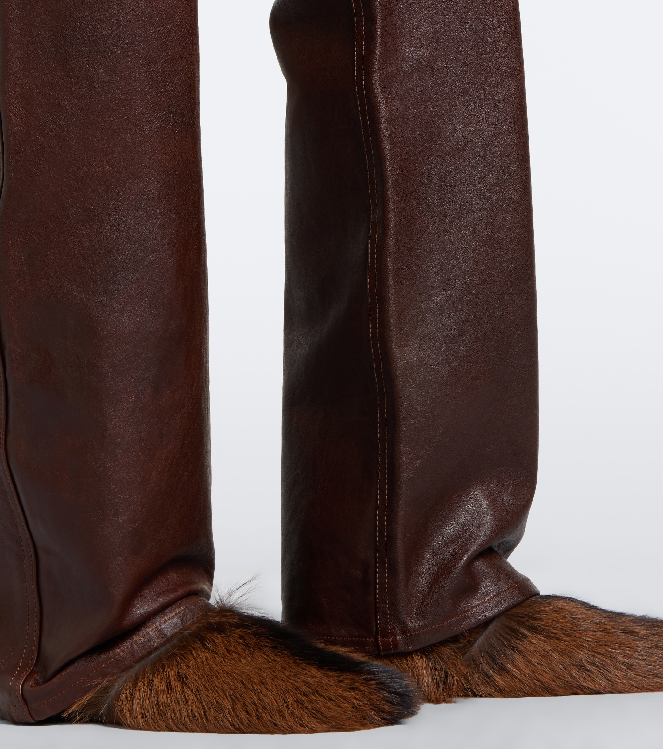Lemaire Lemaire Leather straight pants