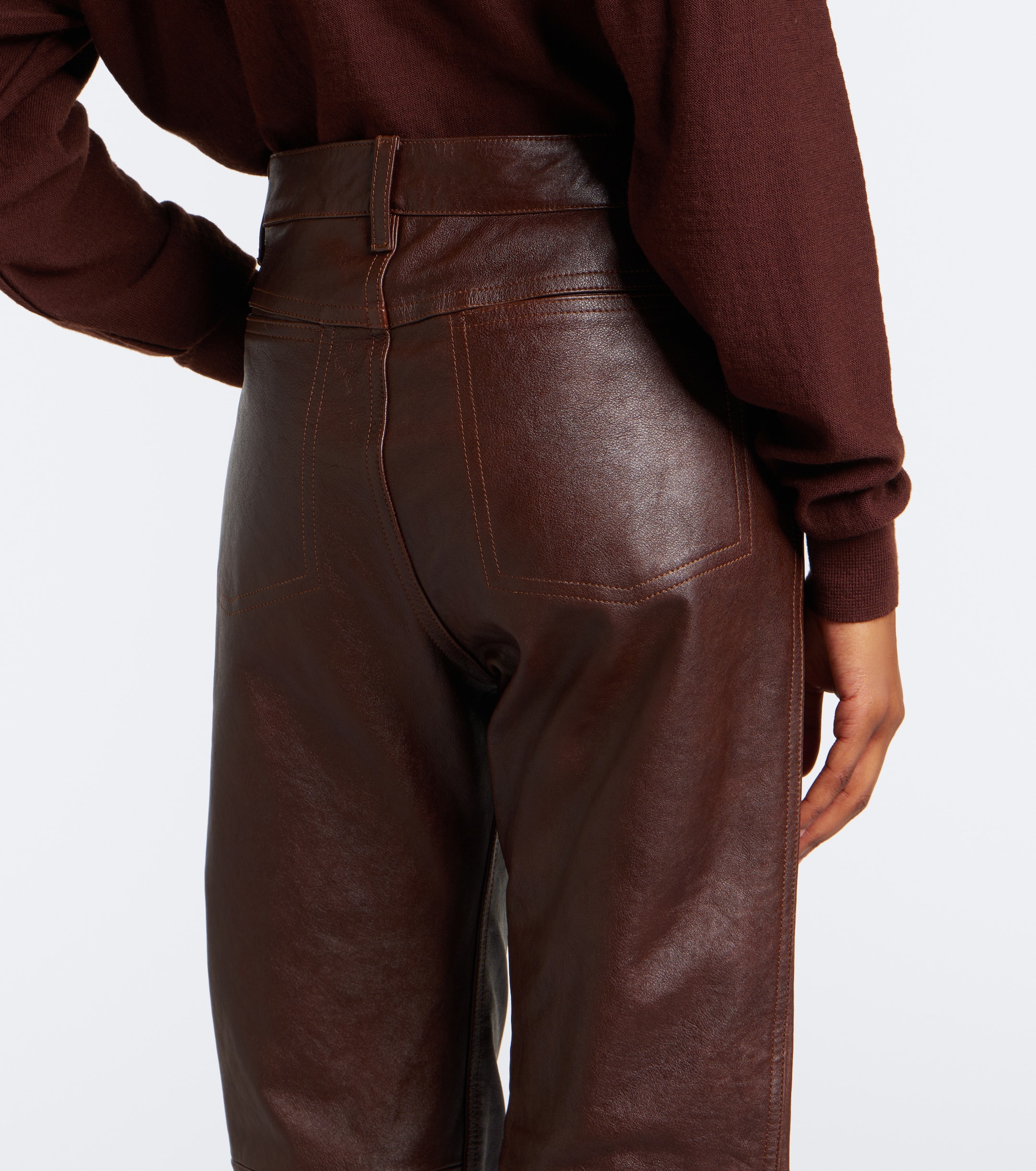 Lemaire Lemaire Leather straight pants