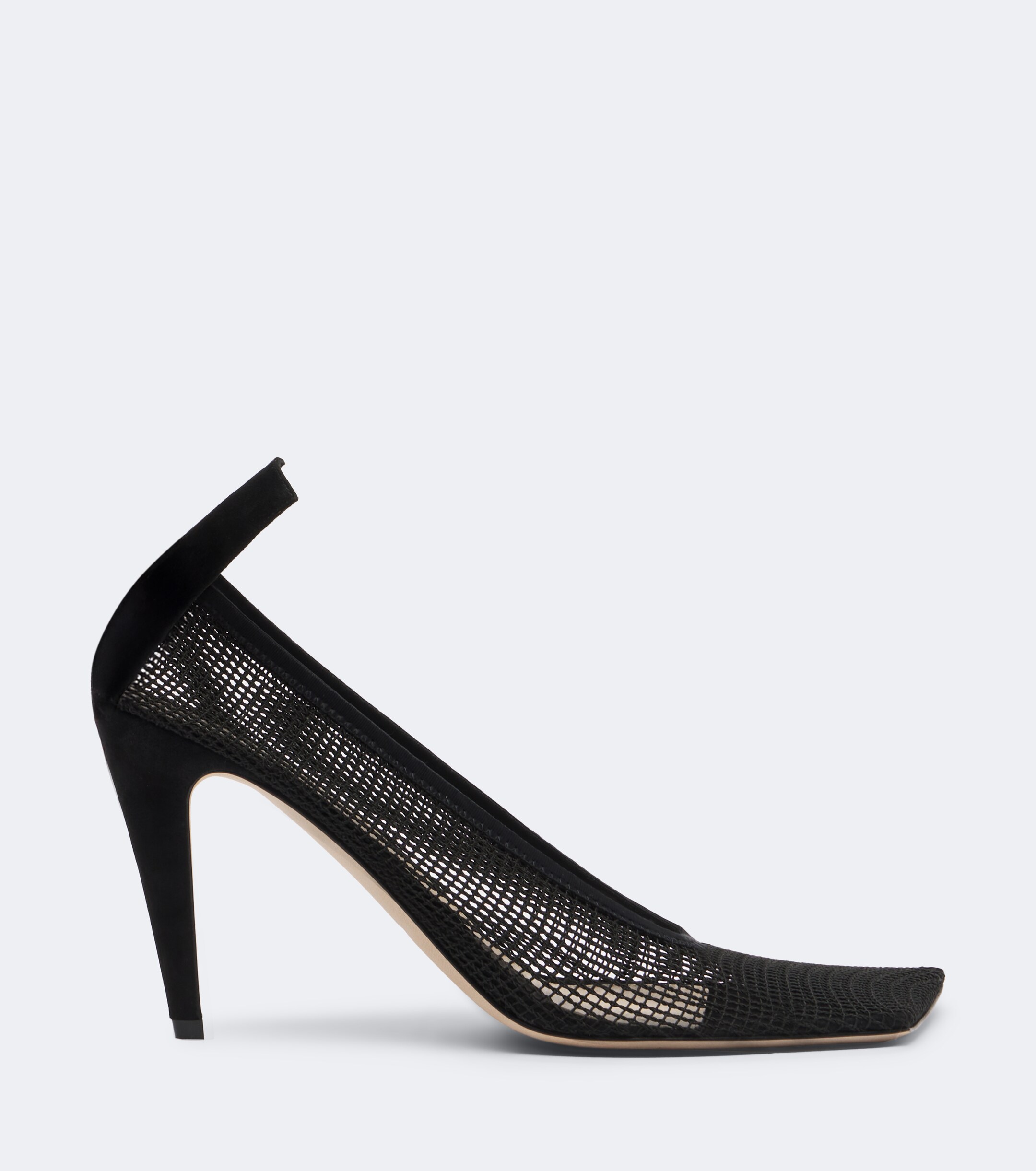 Christen Christen Edge Stretch suede-trimmed mesh pumps
