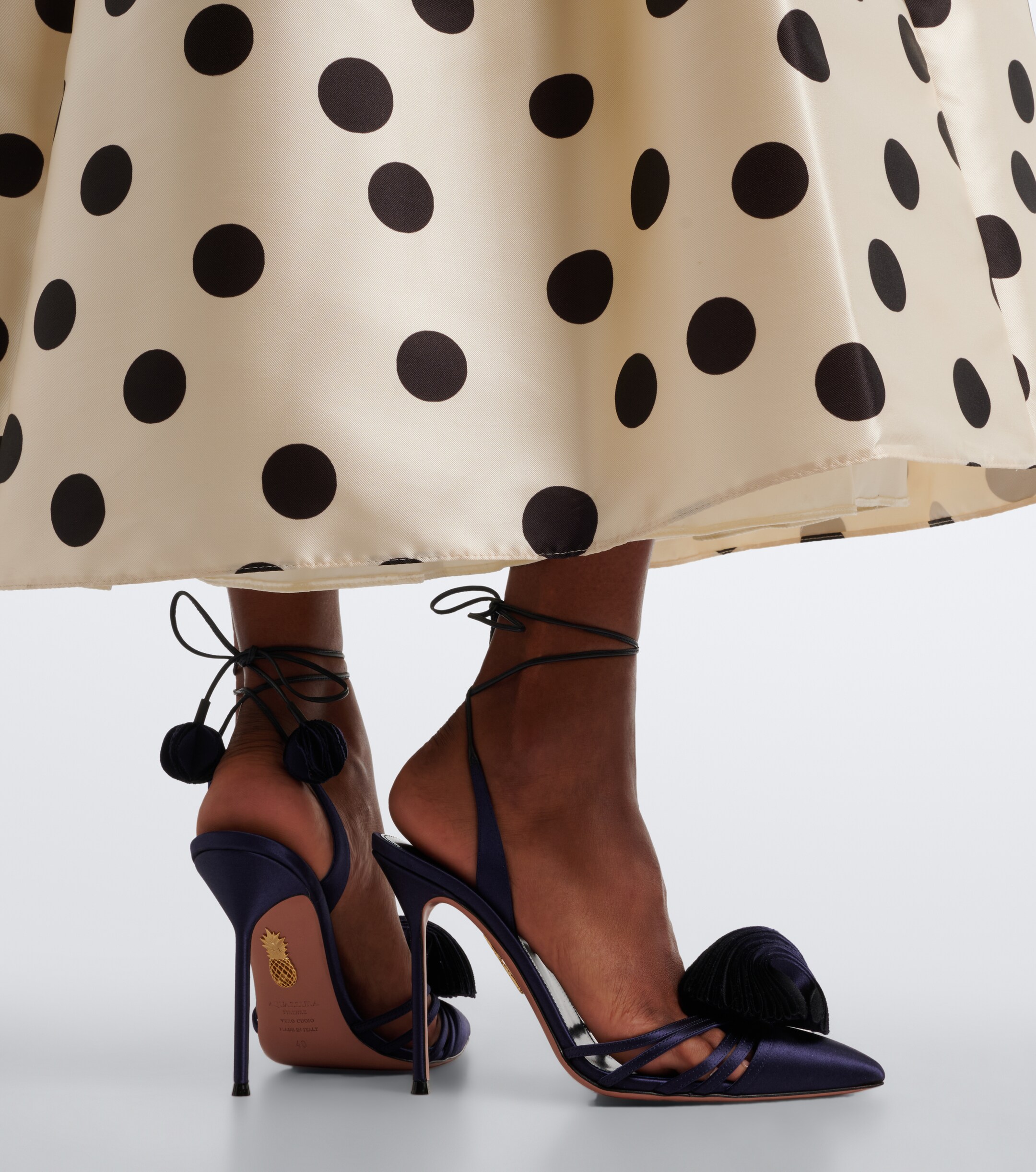 AQUAZZURA Aquazzura Wild Bloom satin pumps