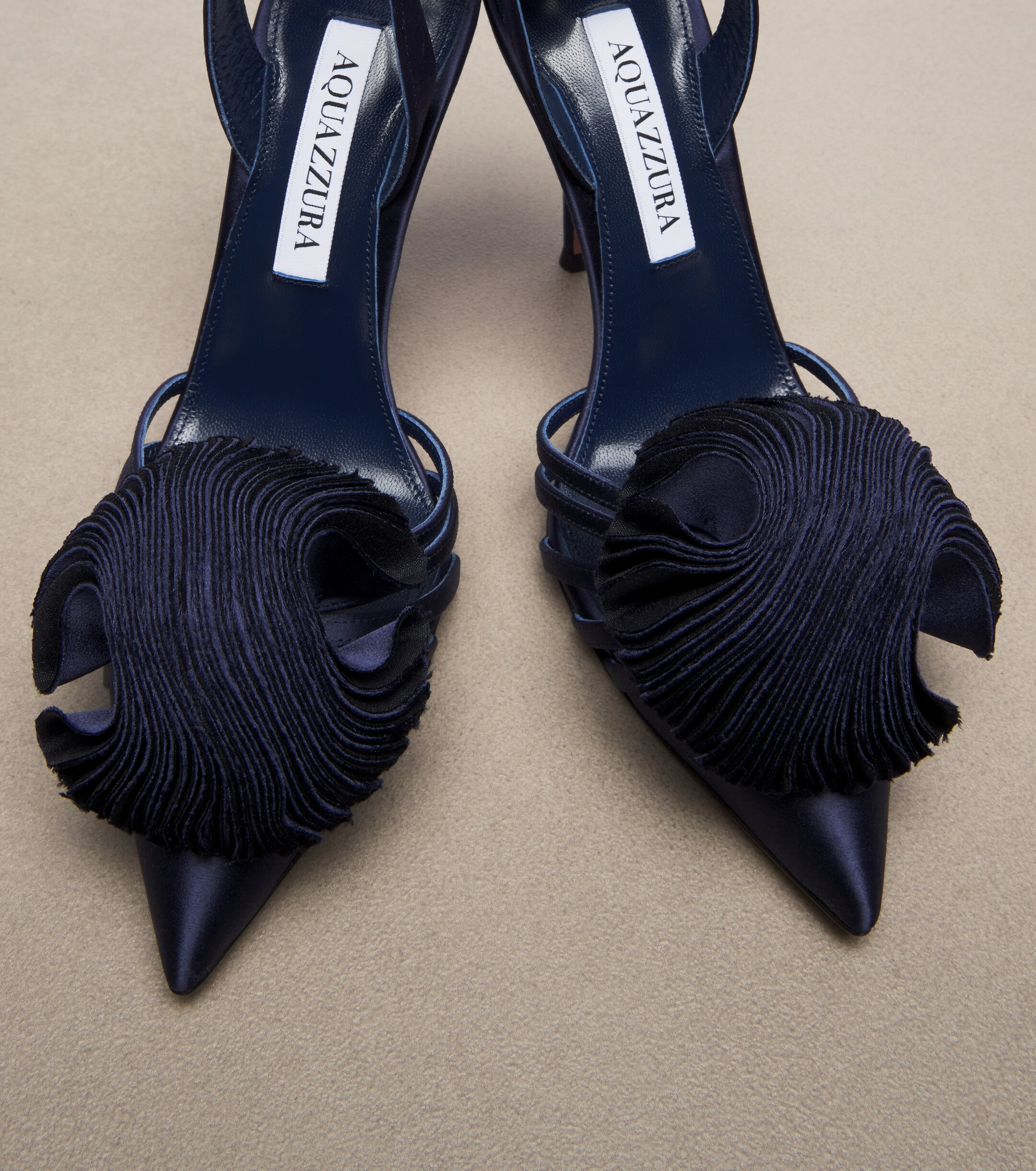 AQUAZZURA Aquazzura Wild Bloom satin pumps